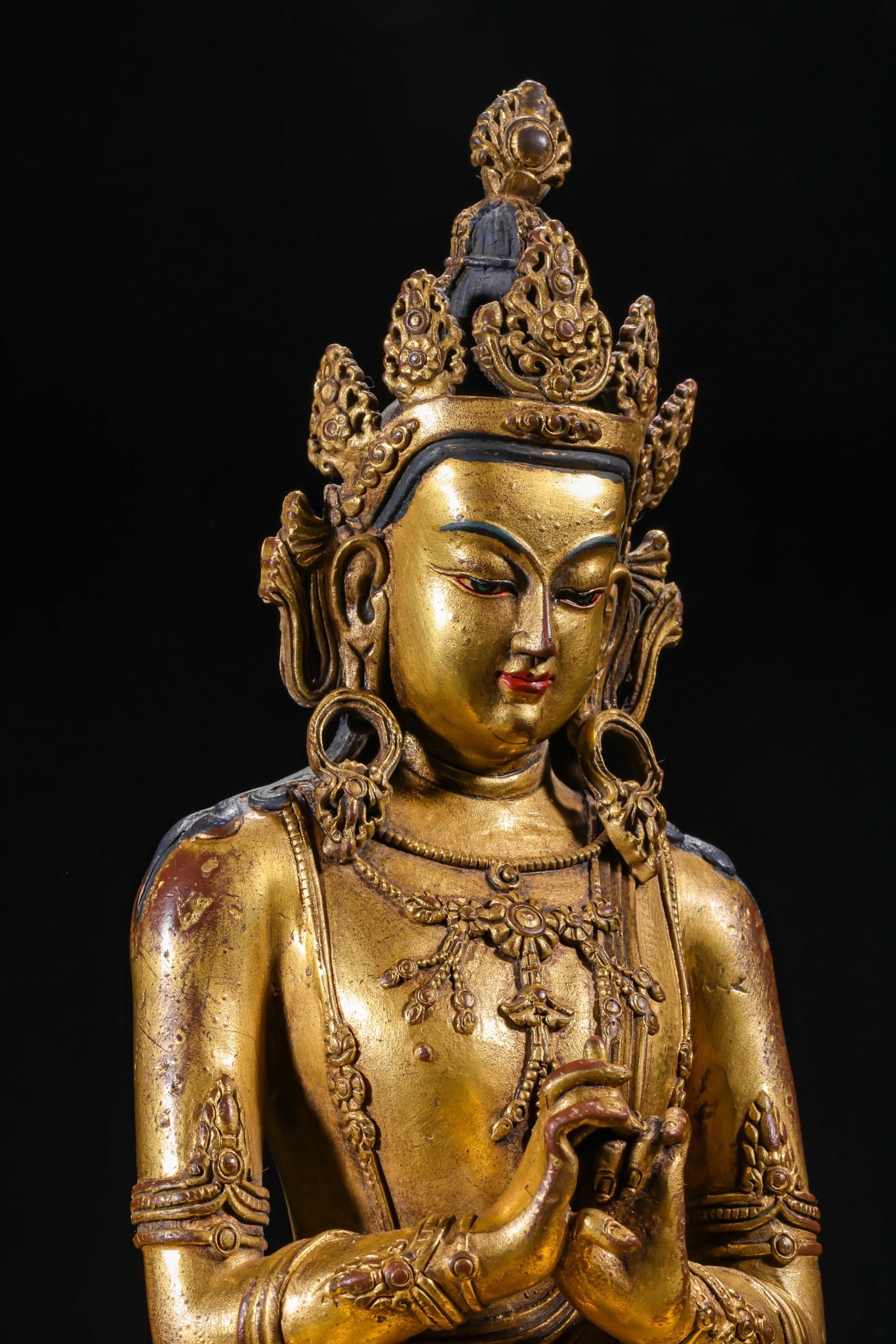 A Solemn Gilt Bronze Statue of Mah¨¡vairocana - 10