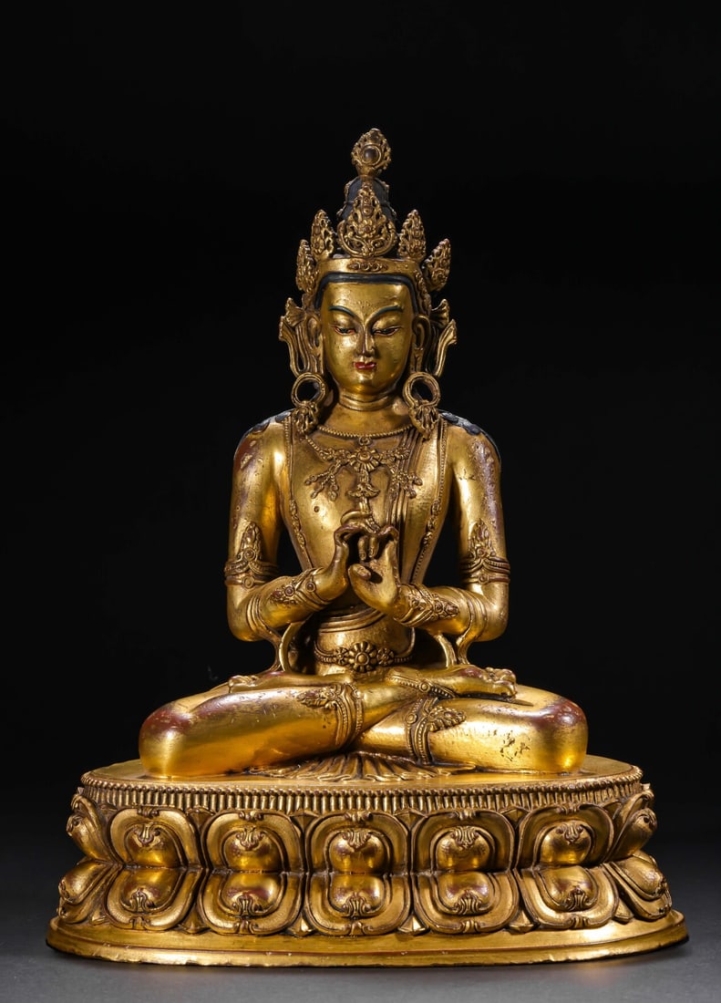 A Solemn Gilt Bronze Statue of Mah¨¡vairocana - 2