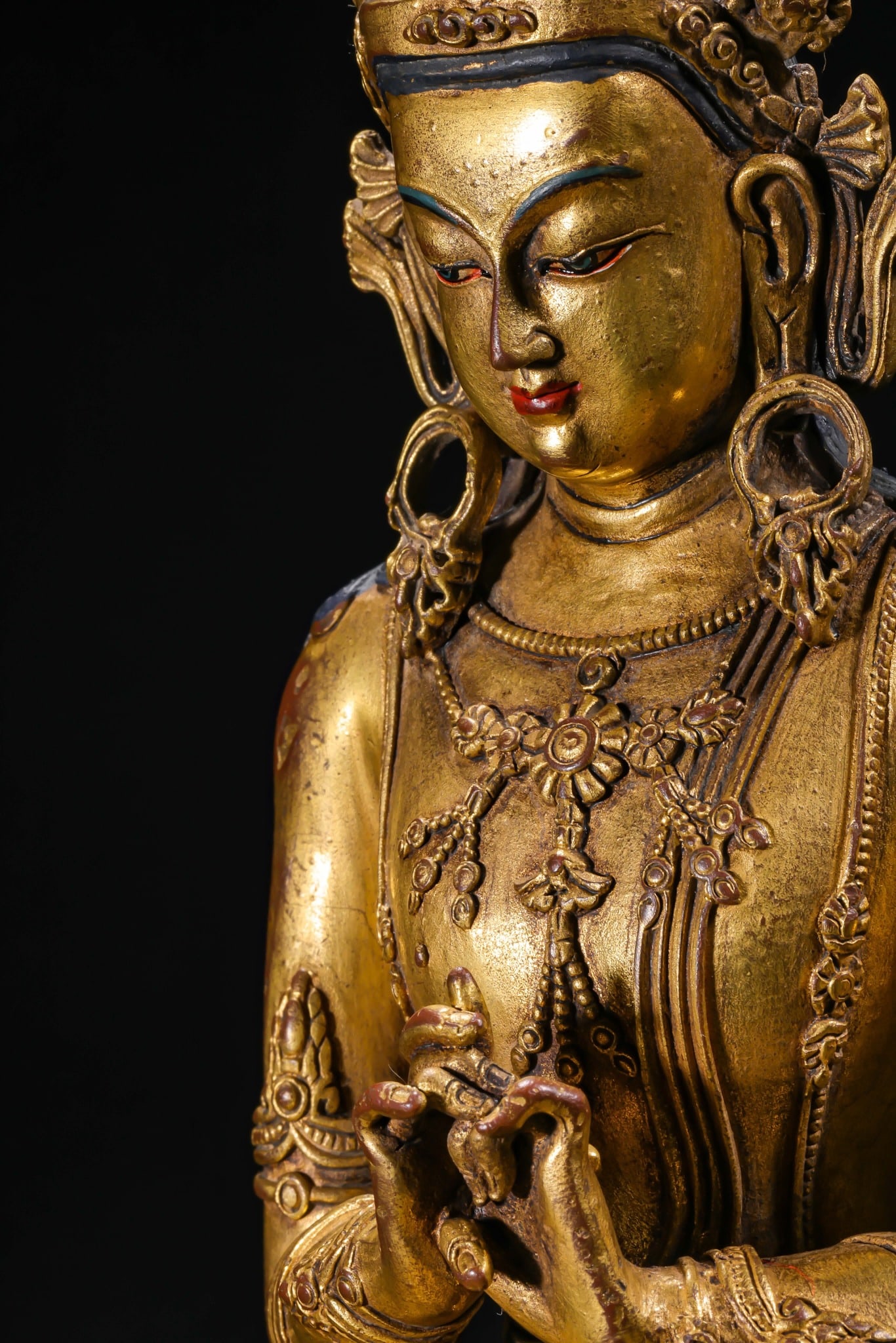 A Solemn Gilt Bronze Statue of Mah¨¡vairocana - 8