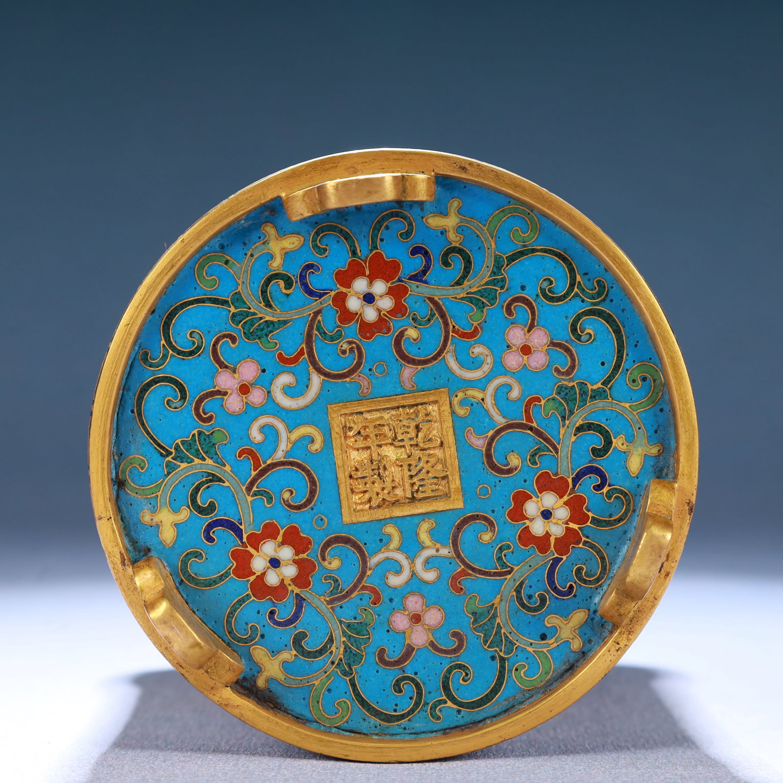 An Exquisite Cloisonne Seawater,Auspicious Cloud and Dragon Pattern Tripod Brush Pot - 7