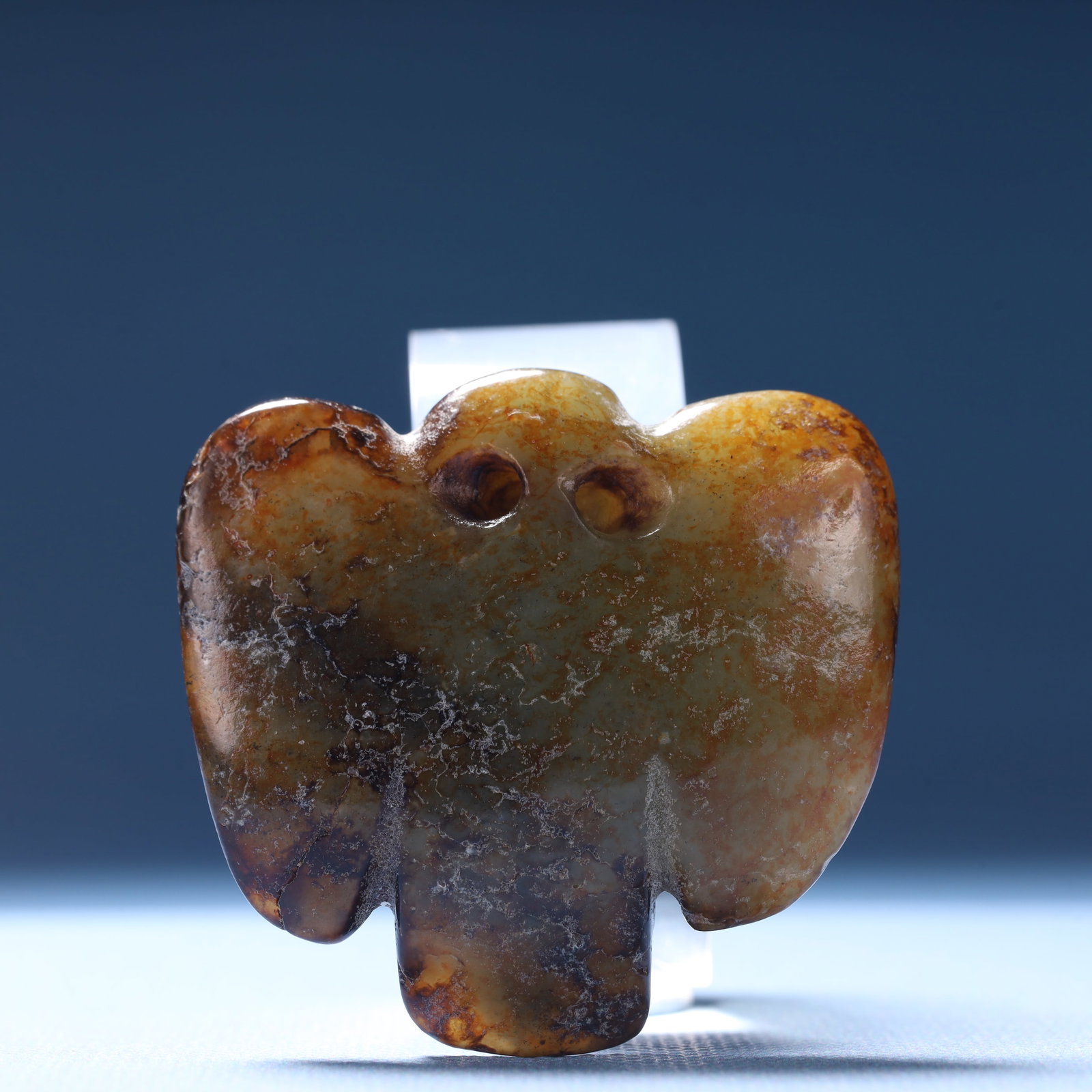 An Archaic Hongshan Culture Yellow Jade Bird Ornament - 2