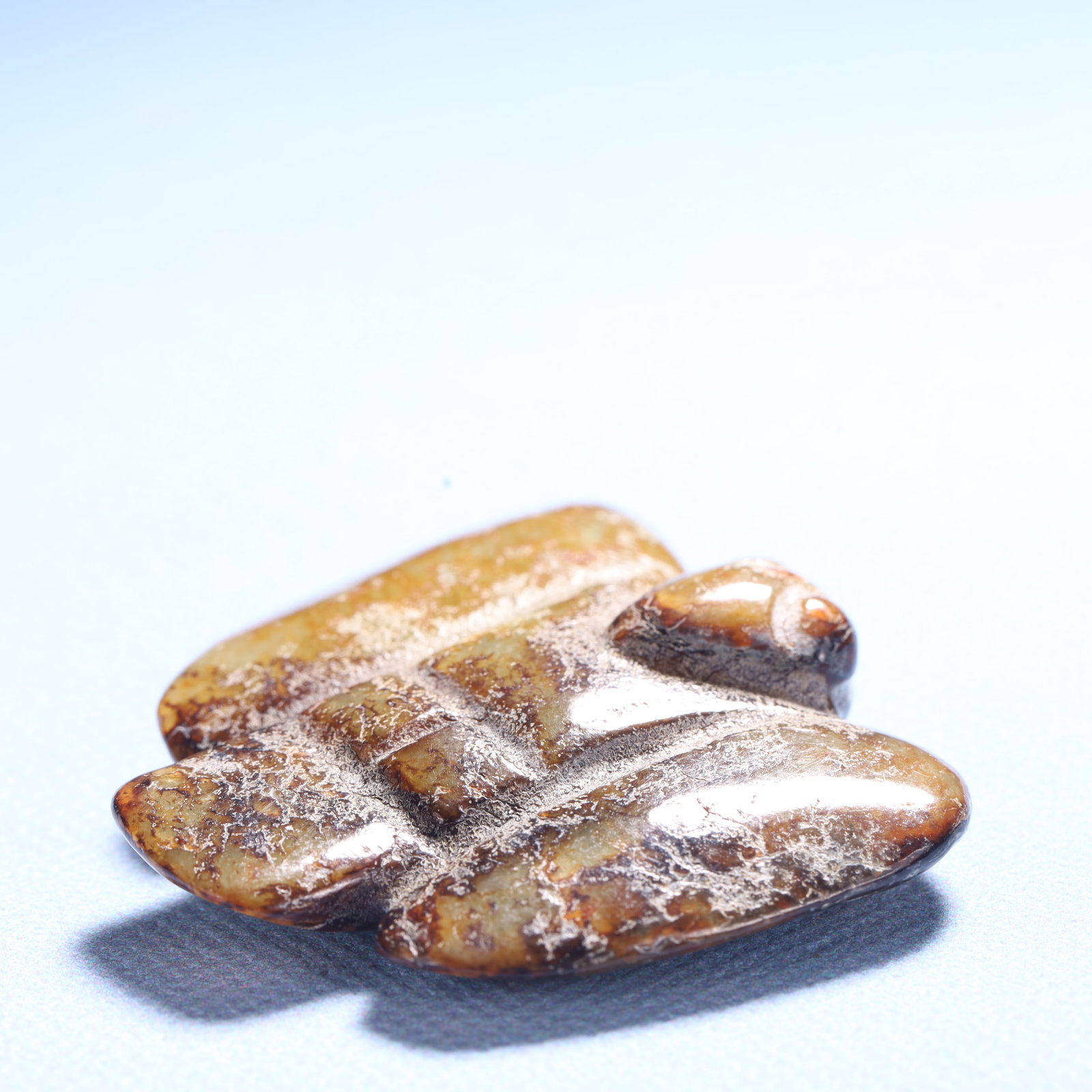 An Archaic Hongshan Culture Yellow Jade Bird Ornament - 3