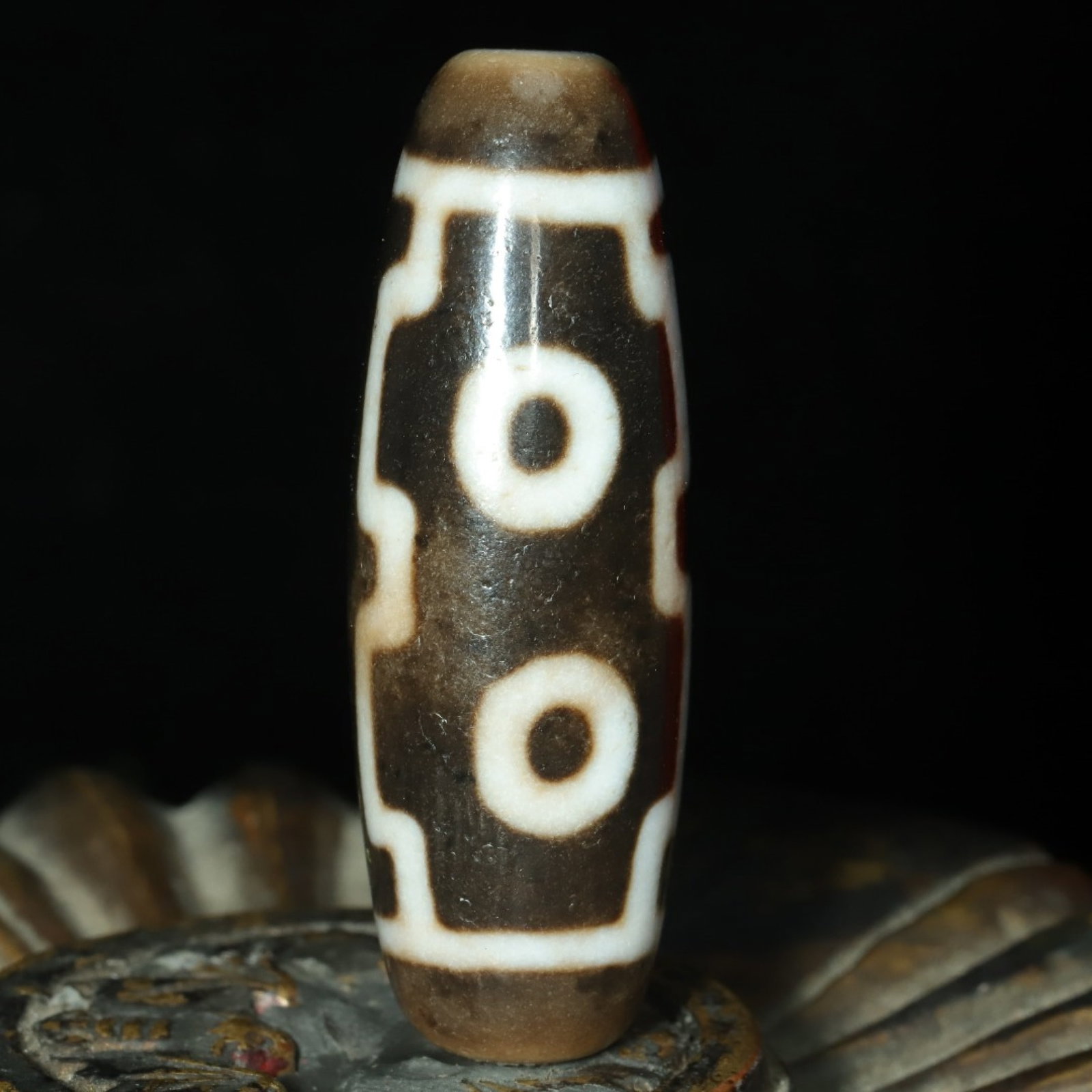 An Exquisite Four Eyes Dzi Bead Pendant - 5