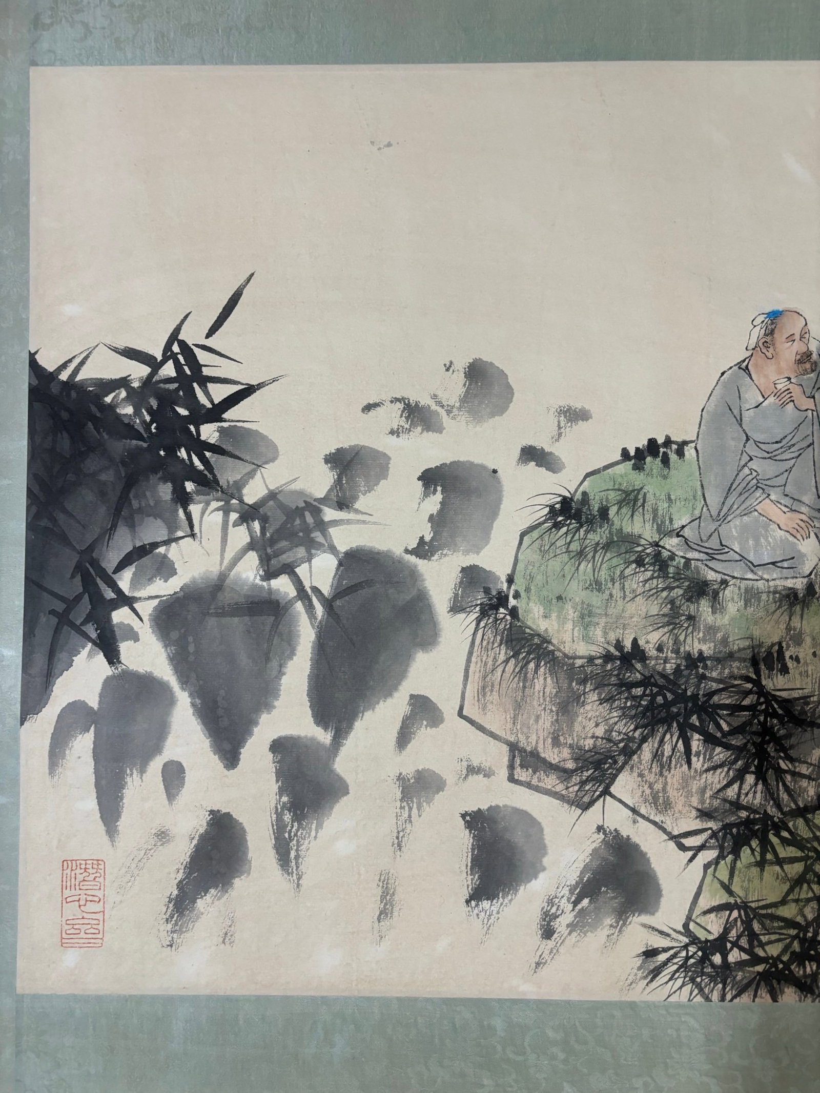 A Chinese Ink Painting of Landscape and Figure on Paper,Wang Mingming - 4