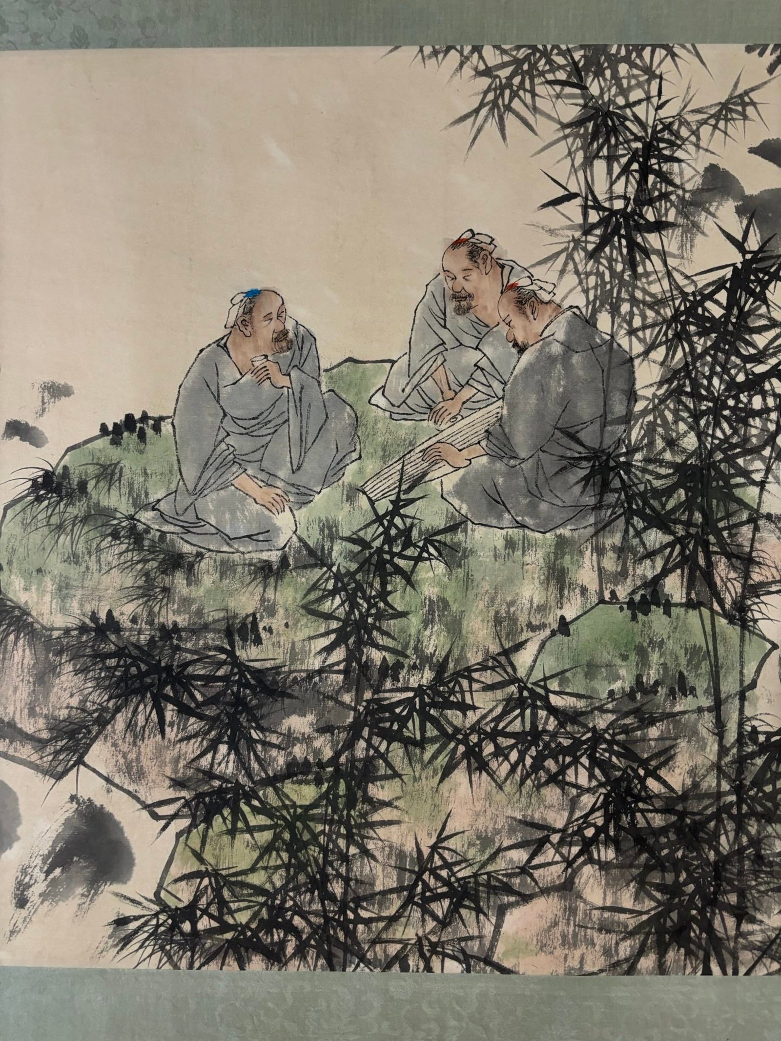A Chinese Ink Painting of Landscape and Figure on Paper,Wang Mingming - 5