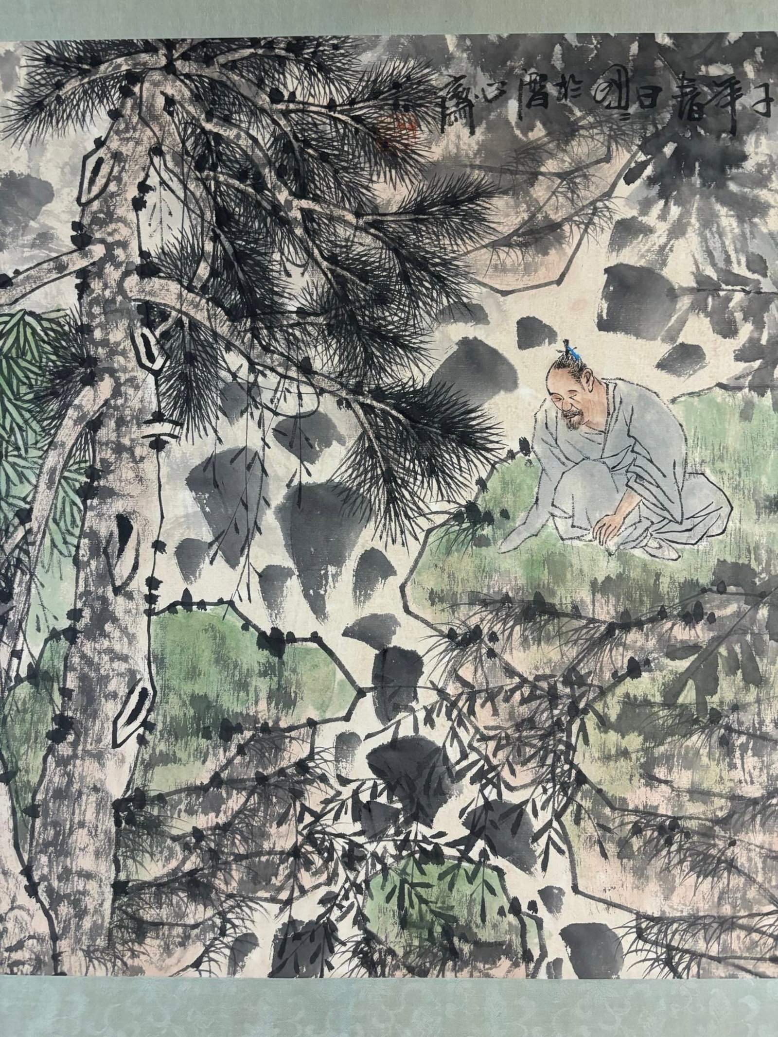 A Chinese Ink Painting of Landscape and Figure on Paper,Wang Mingming - 8