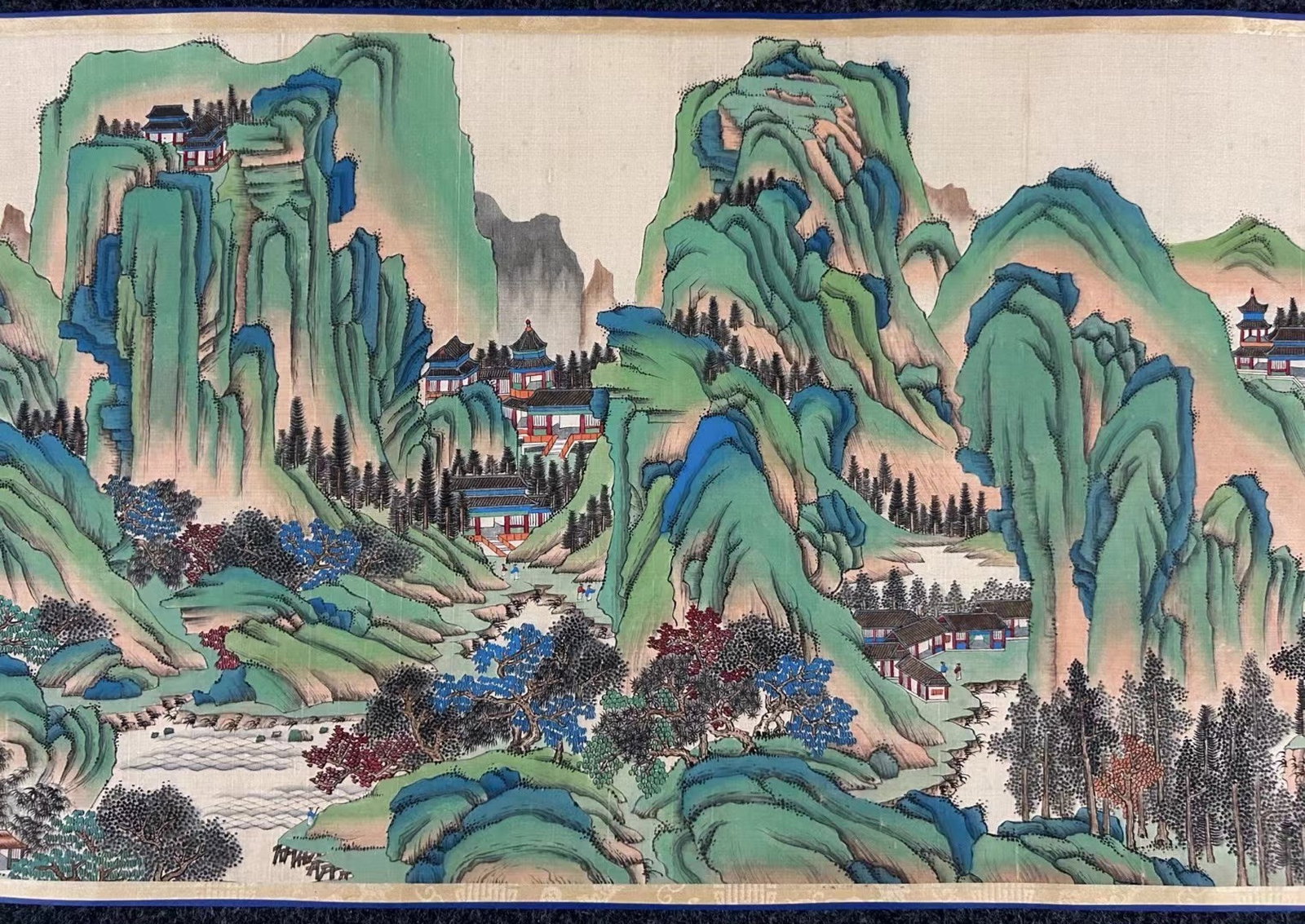 A Chinese Hand Scroll Ink Painting of Landscape on Silk,Jin Cheng - 5