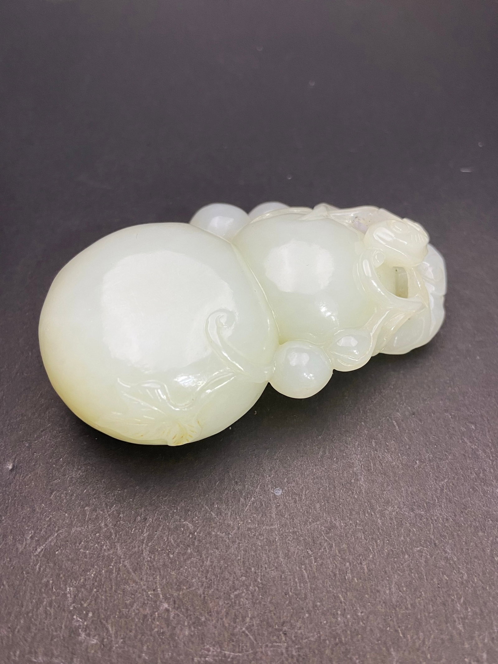 An Exquisite White Jade Gourd-Shaped Brush Washer - 6