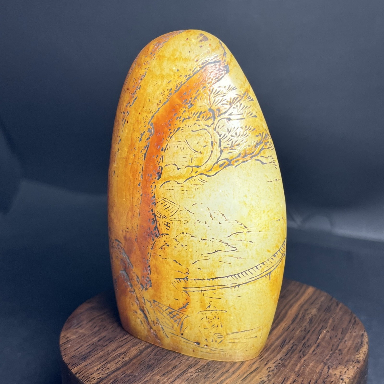 An Exquisite White Jade Landscape and Figure Pattern Seal,With Poem - 6