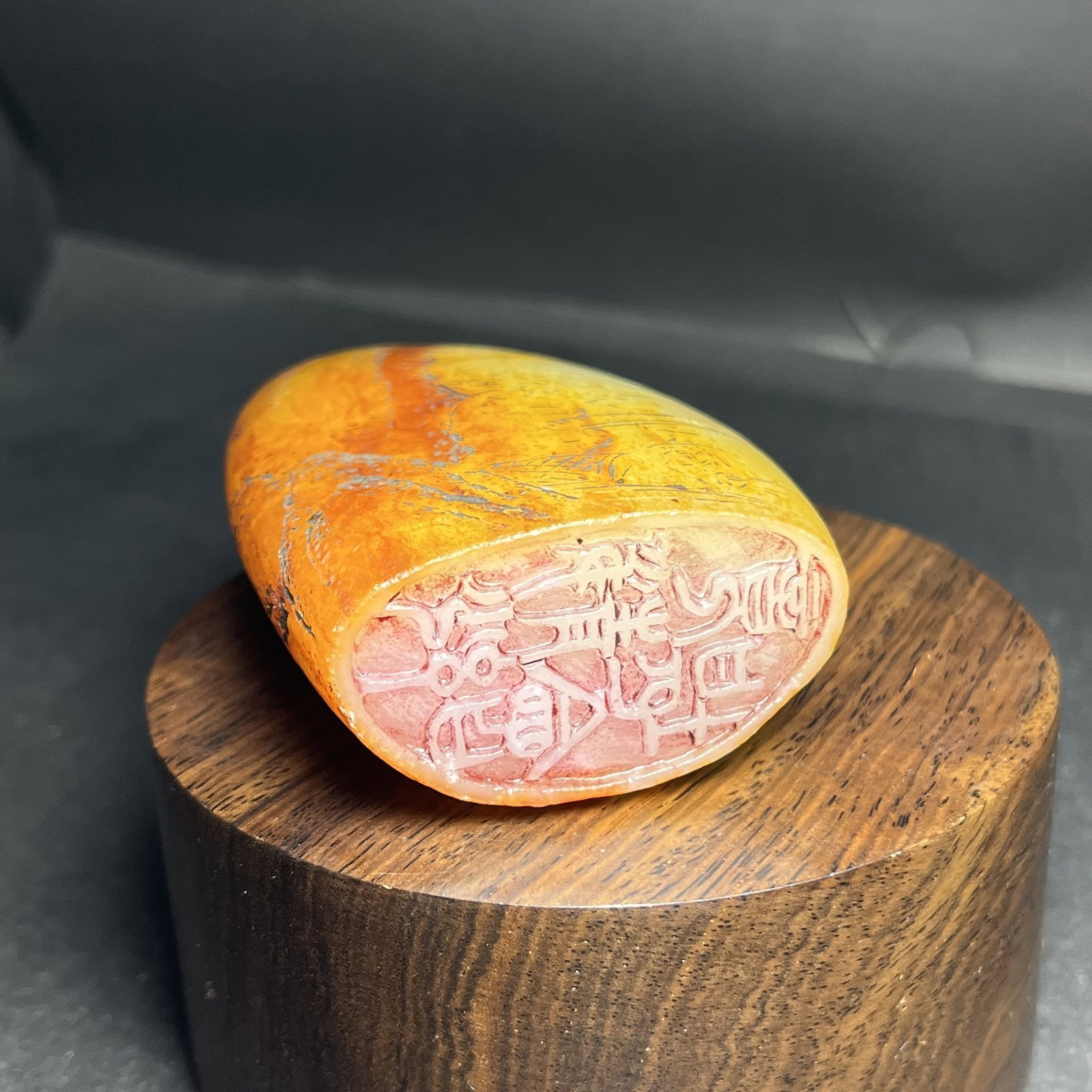 An Exquisite White Jade Landscape and Figure Pattern Seal,With Poem - 7