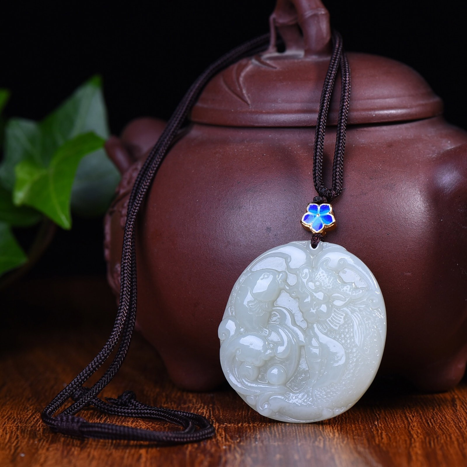 An Exquisite White Jade Fish and Dragon Pattern Pendant - 4