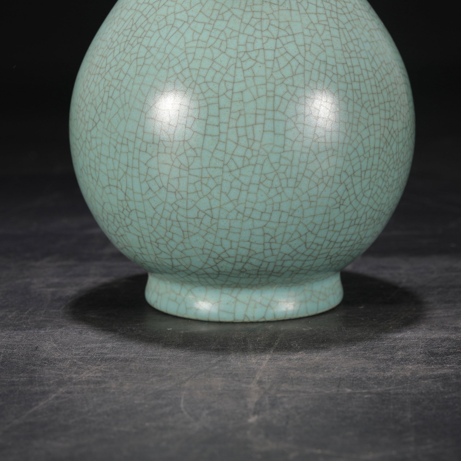 An Exquisite Ru yao Sky Blue Glazed Cover with Silver Vase,With an Imperial Poem by Emperor Qianl... - 4
