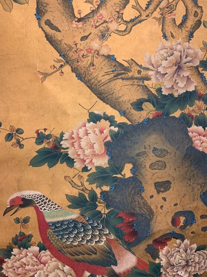A Chinese Vertical Scroll Ink Painting of Flower and Bird on Silk,Zhao Ji - 6