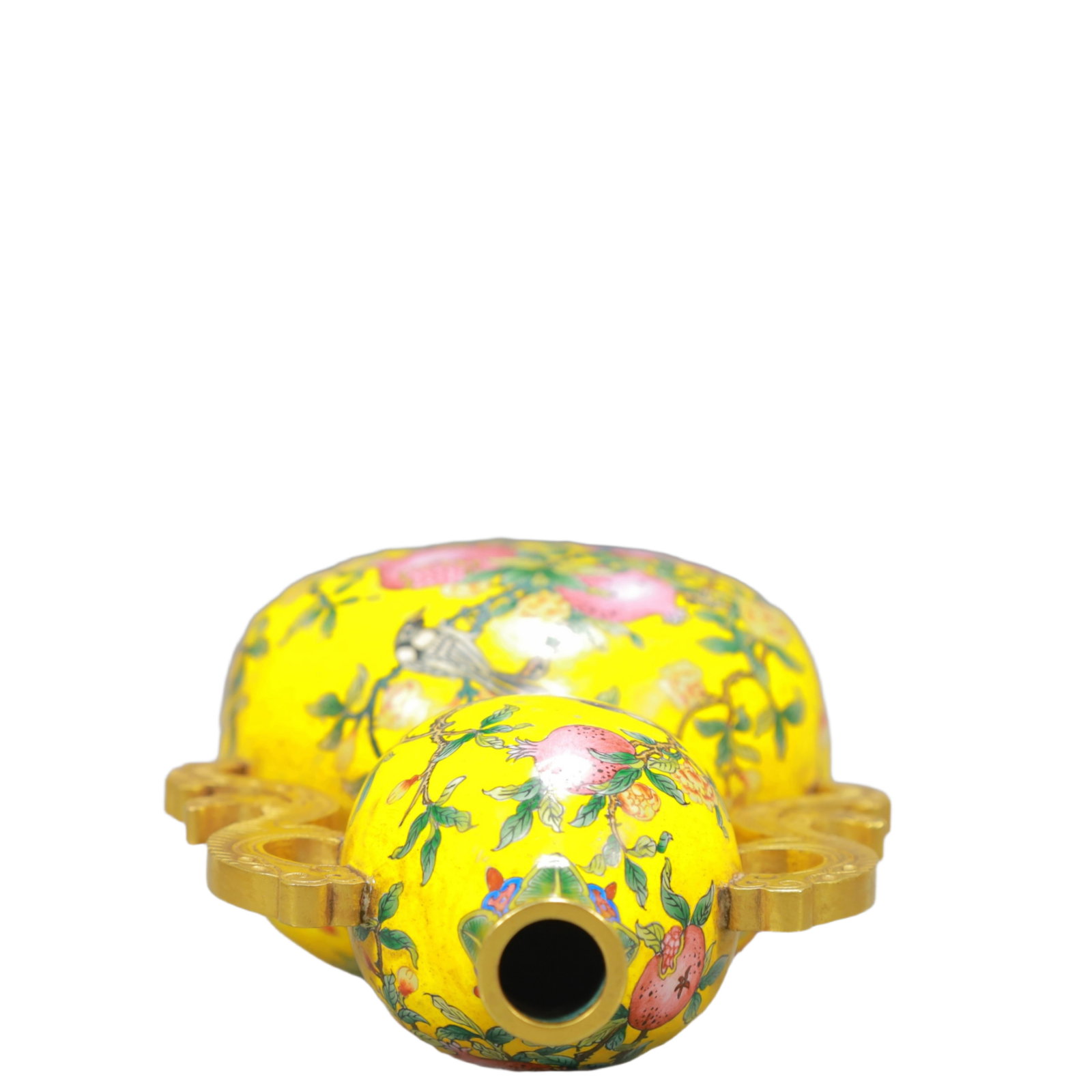 An Exquisite Painted Enamel Pomegranate Pattern Double-Ears Gourd-Shaped Vase - 8