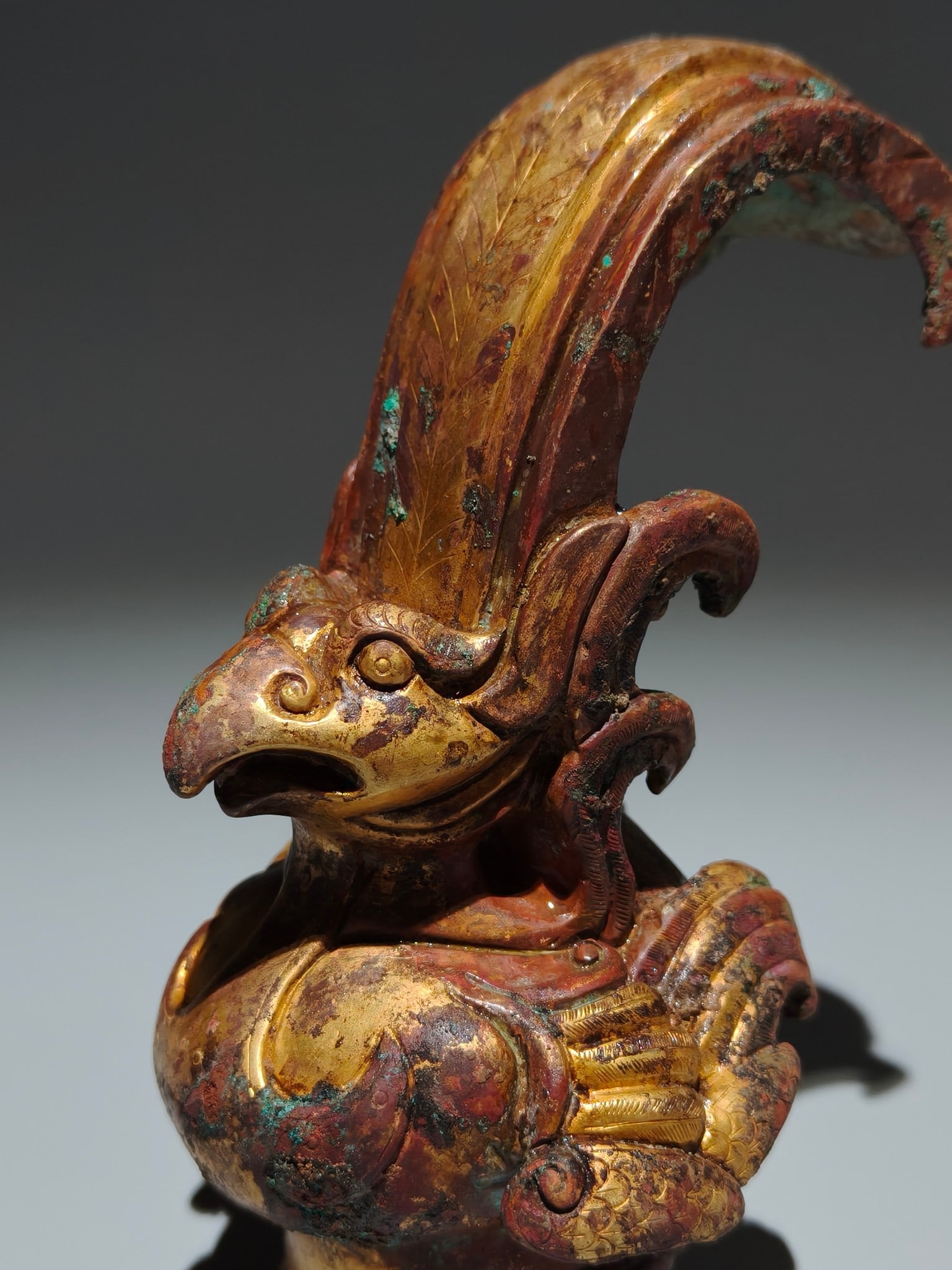 An Exquisite Gilt Bronze Phoenix Ornament - 4