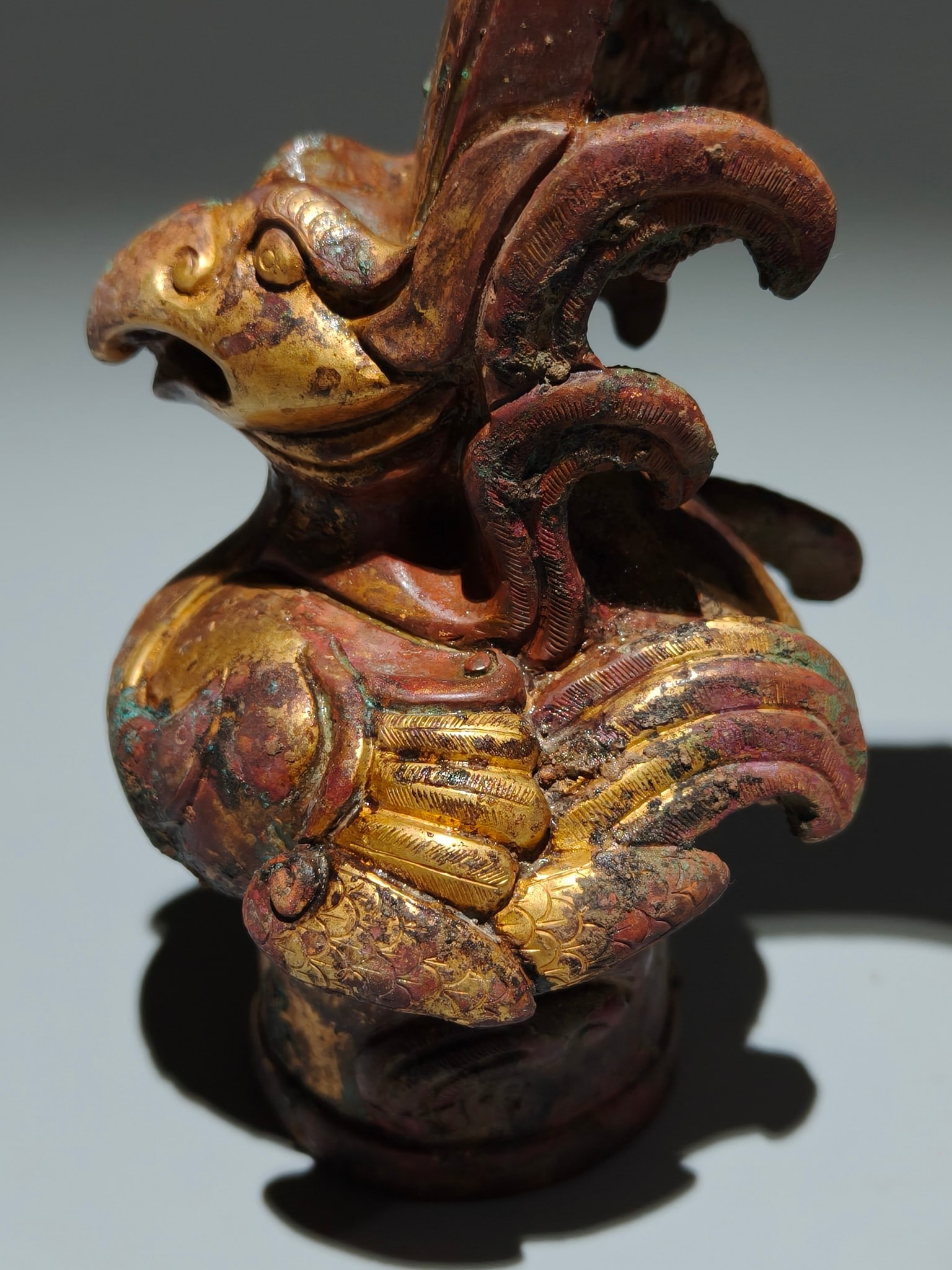 An Exquisite Gilt Bronze Phoenix Ornament - 6