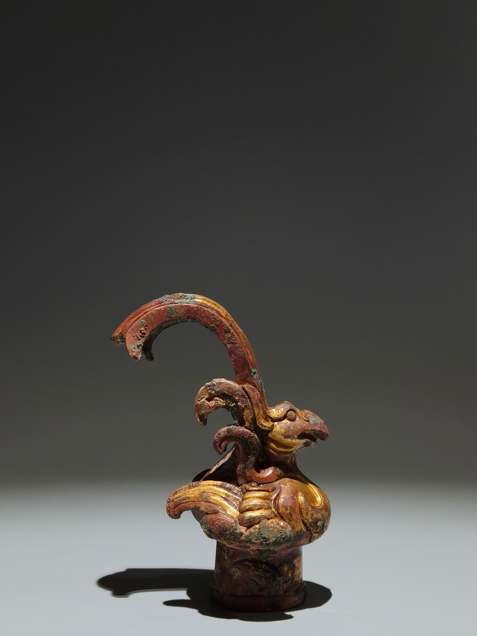 An Exquisite Gilt Bronze Phoenix Ornament - 8