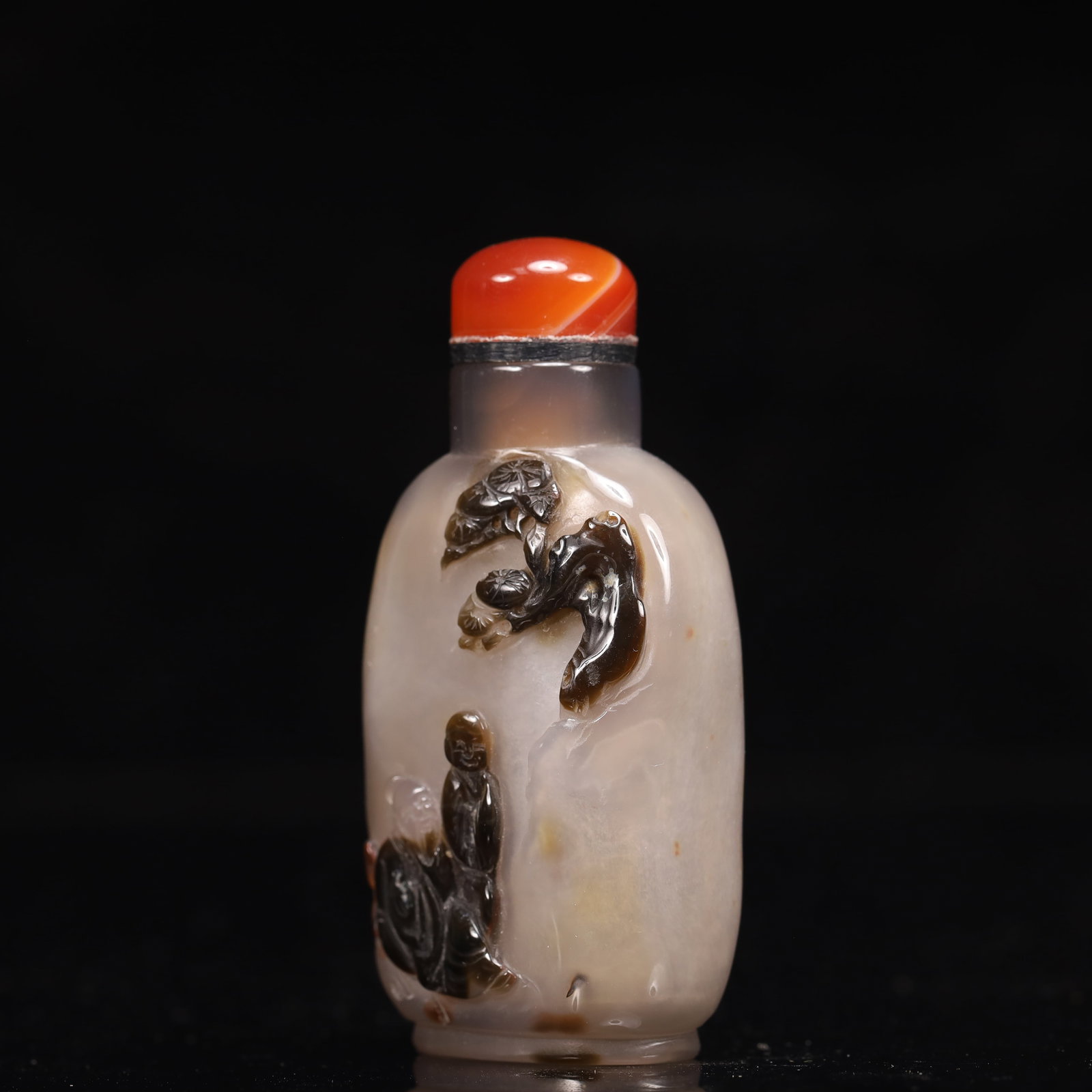 An Exquisite Agate Landscape and Figure Pattern Snuff Bottle - 2