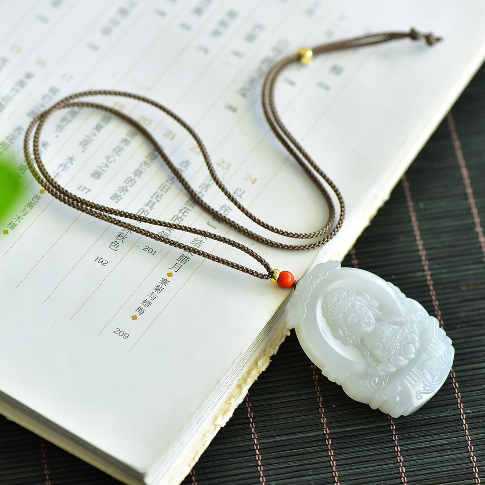 An Exquisite White Jade Buddha Pattern Pendant - 5