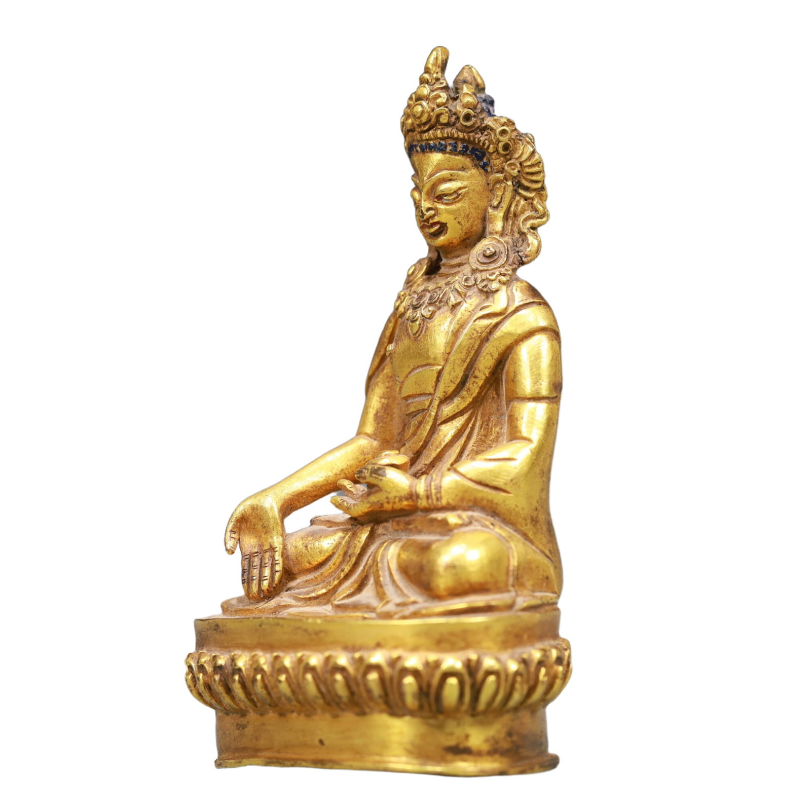 A Solemn Gilt Bronze Statue of Amitayus - 2