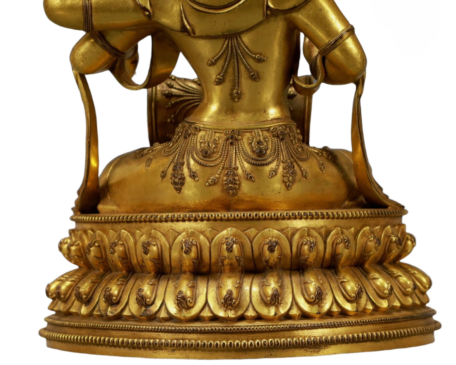 A Pair of Solemn Gilt Bronze Statue of Four-arms Guanyin - 11