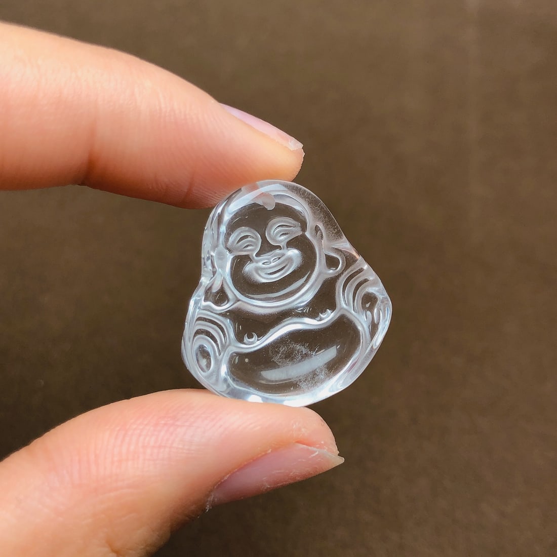 An Exquisite Crystal Maitreya Buddha Pendant - 3