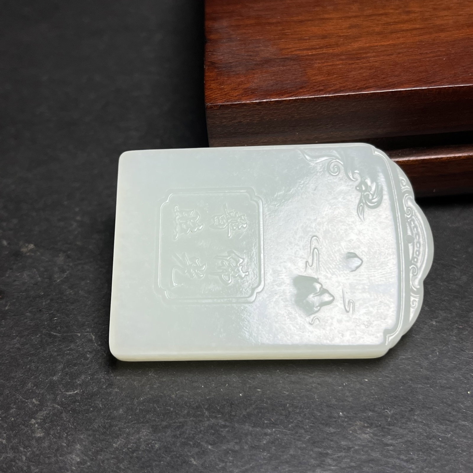 An Exquisite White Jade Statue of Maitreya Buddha Pattern Pendant - 6
