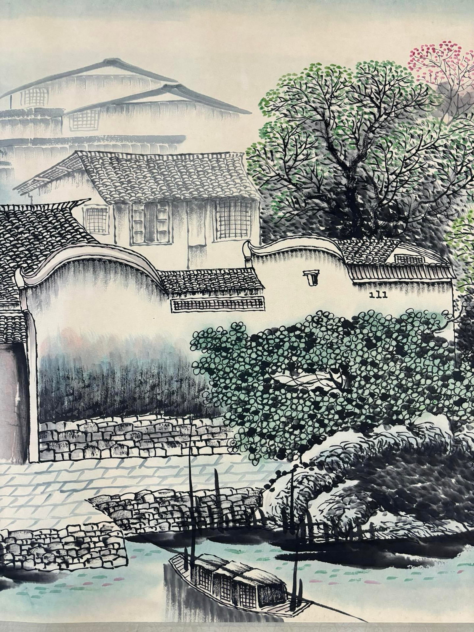 A Chinese Ink Painting of Landscape on Paper,Song Wenzhi - 7