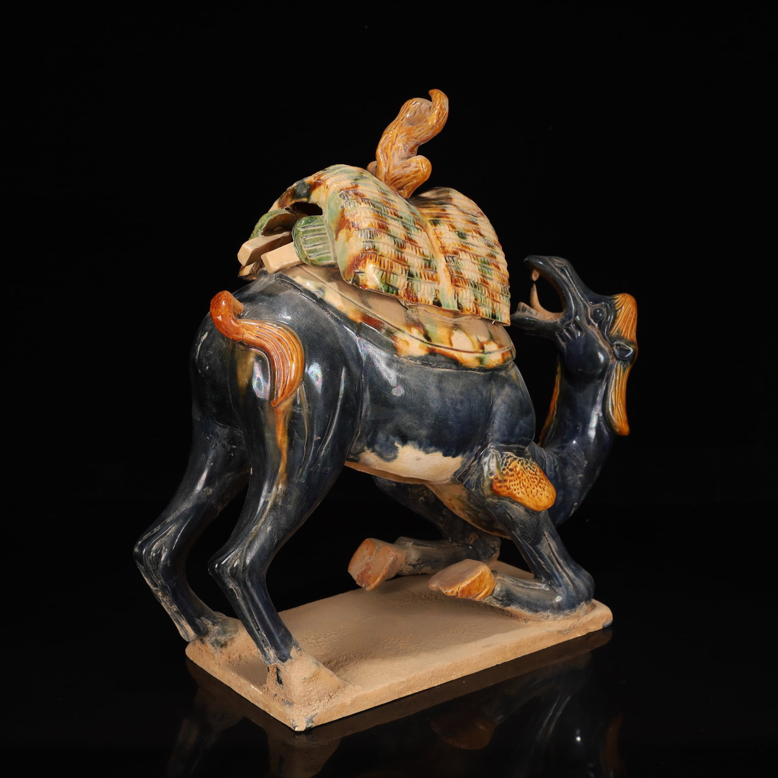 A Rare Tang Tri-Color Glazed Pottery Camel Ornament - 10