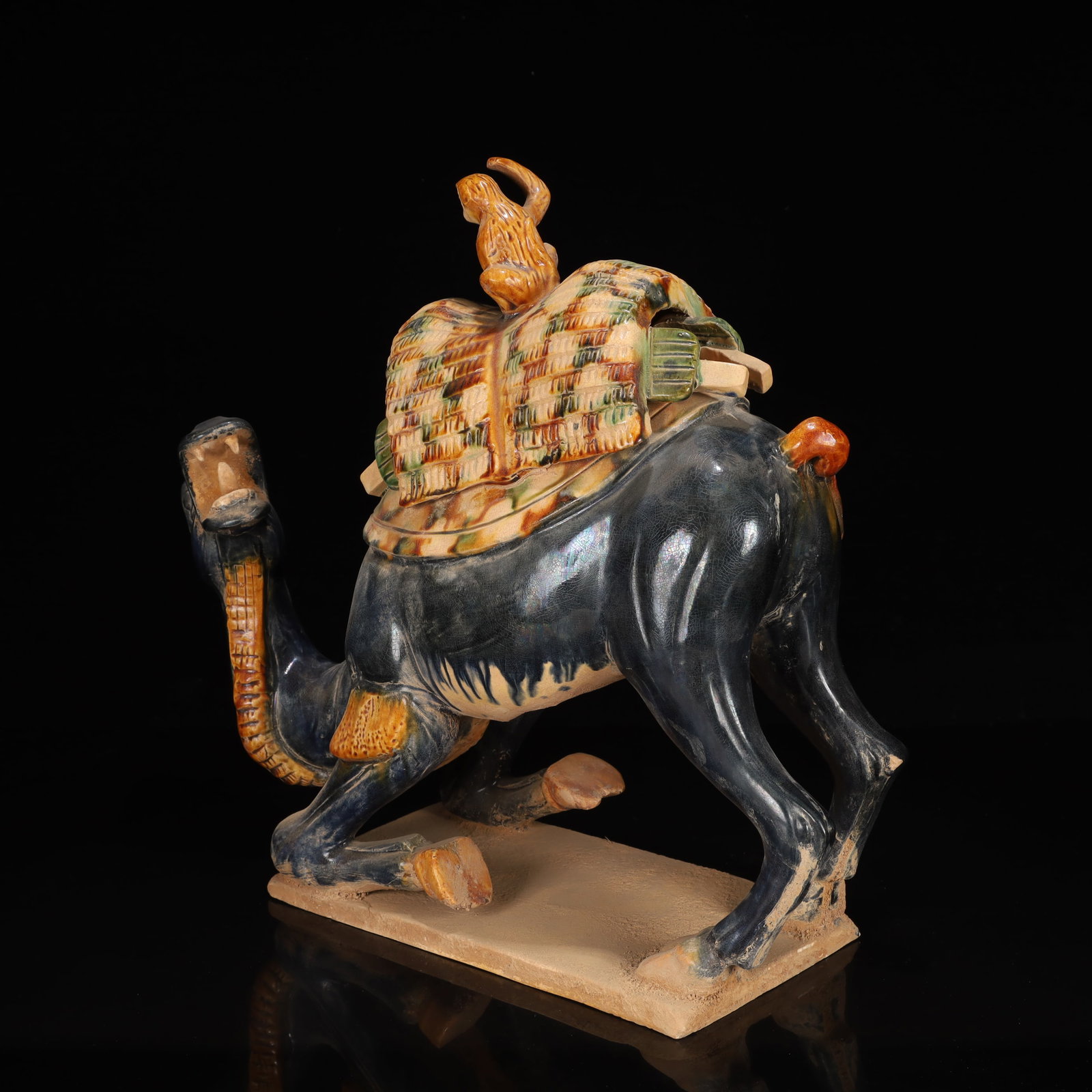 A Rare Tang Tri-Color Glazed Pottery Camel Ornament - 11