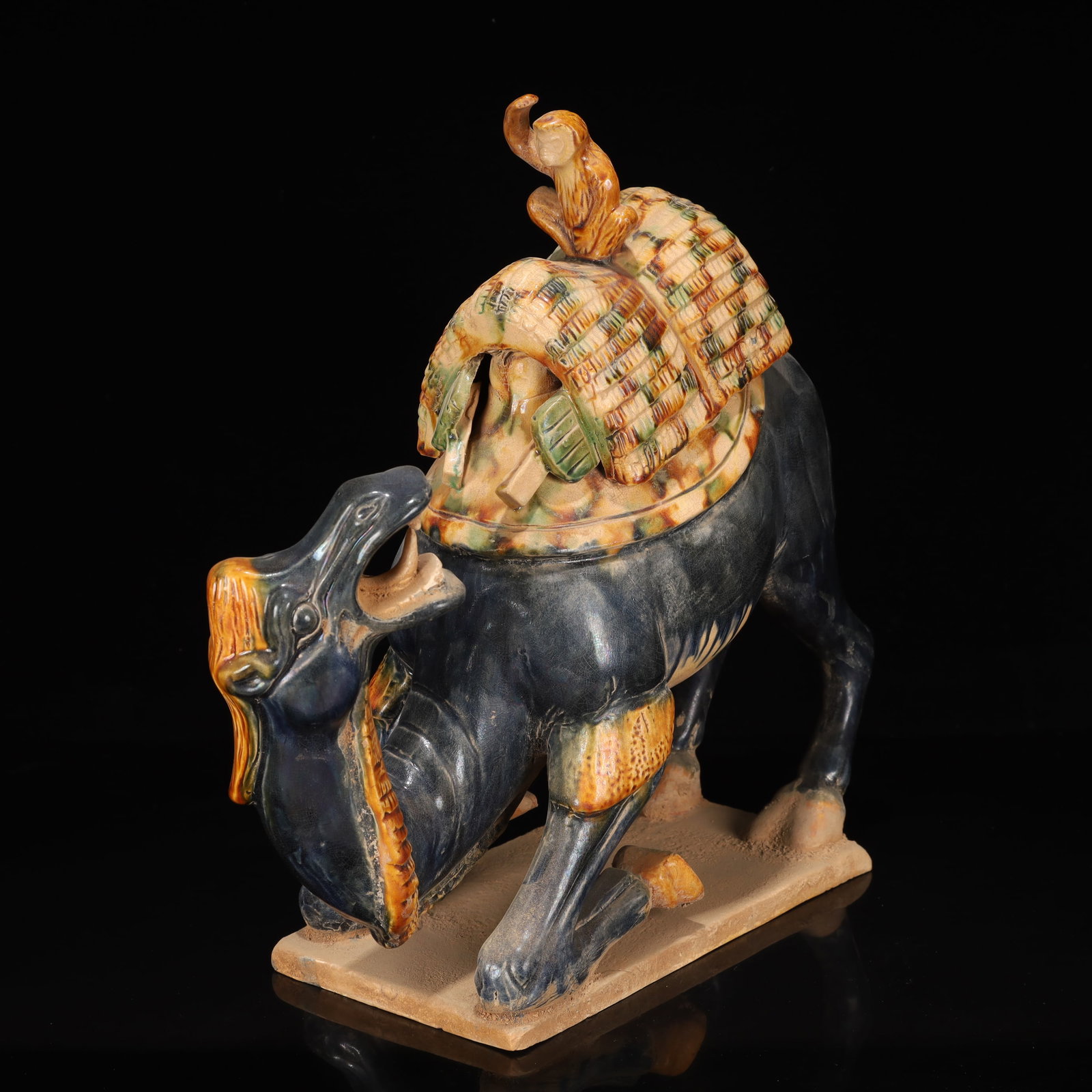 A Rare Tang Tri-Color Glazed Pottery Camel Ornament - 5