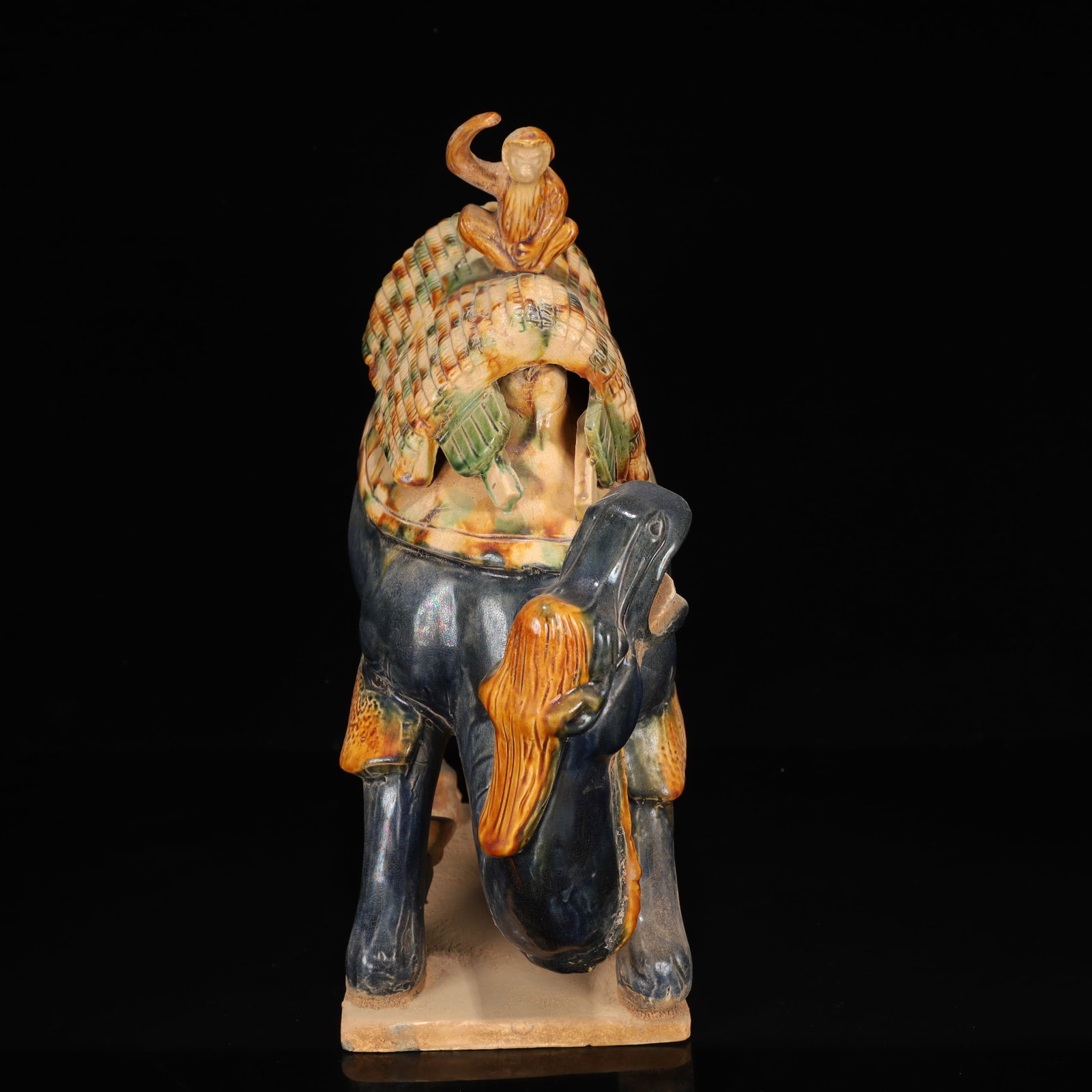 A Rare Tang Tri-Color Glazed Pottery Camel Ornament - 6