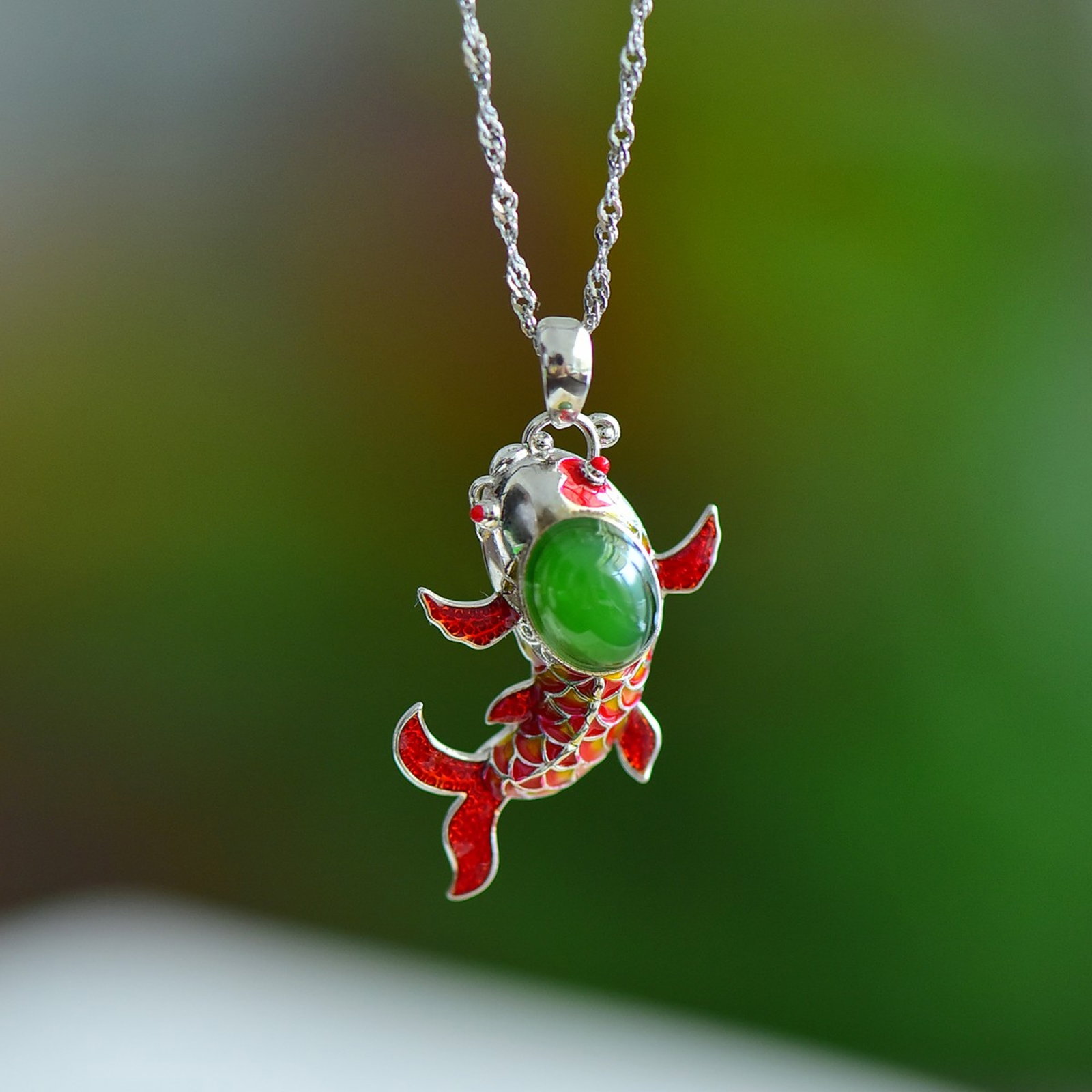 A Set of Fine Sterling Silver Inlaid Jasper Jewelries - 3