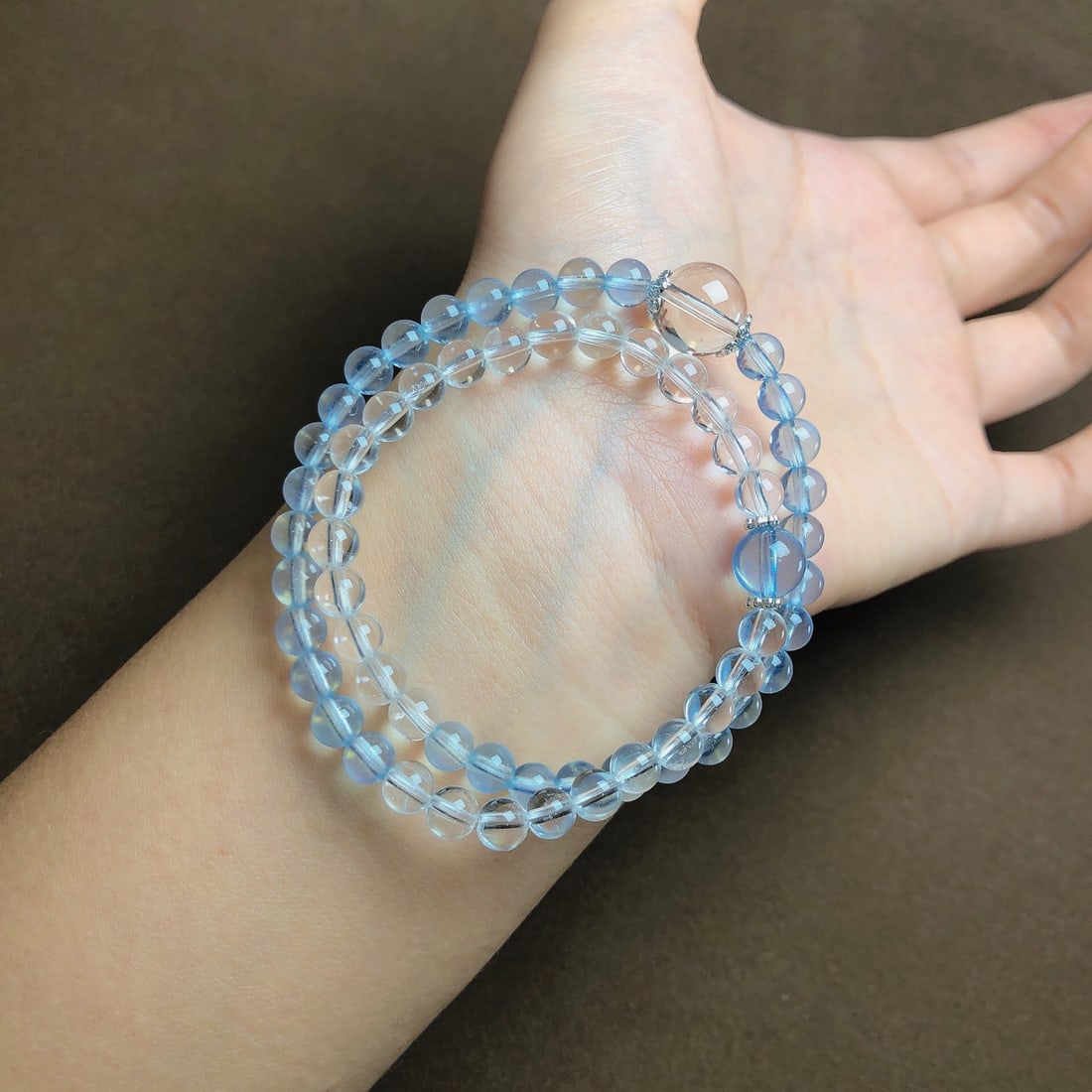 An Exquisite Crystal Aquamarine Bracelets - 2