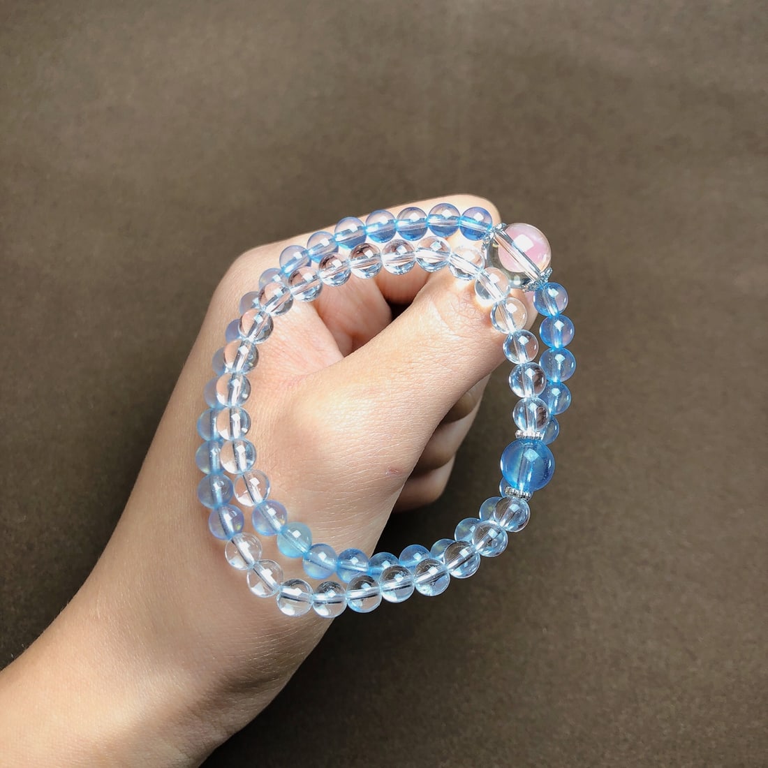 An Exquisite Crystal Aquamarine Bracelets - 3