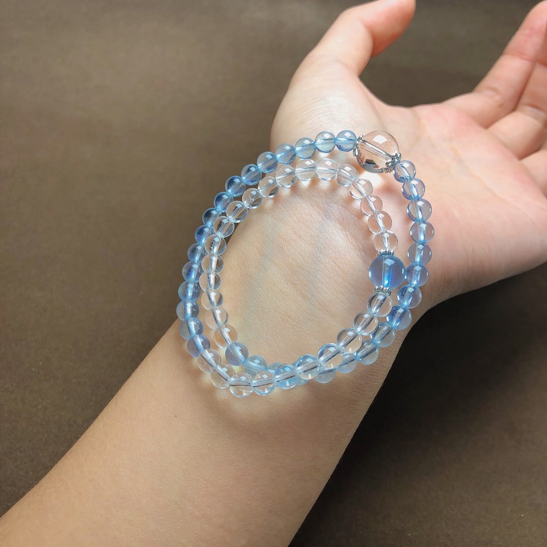 An Exquisite Crystal Aquamarine Bracelets - 4