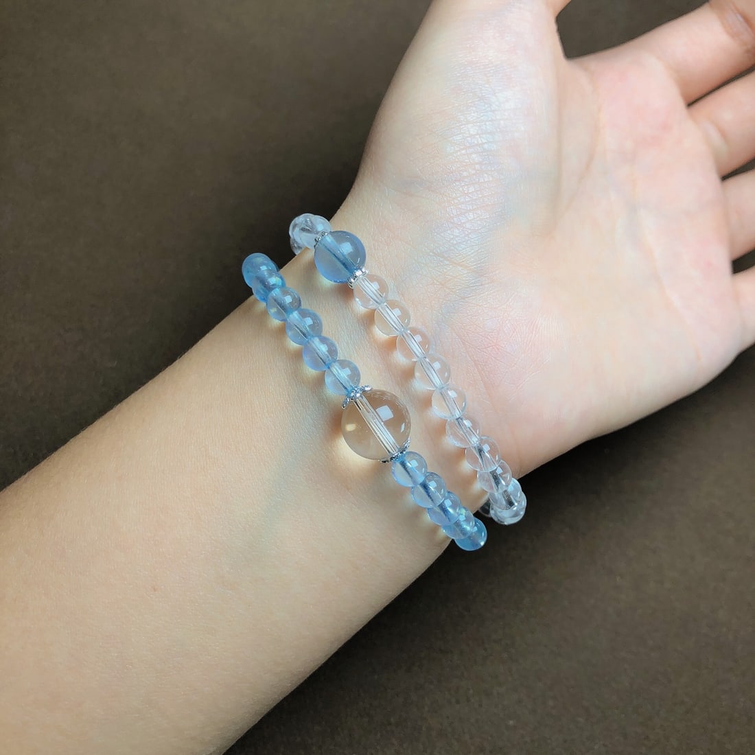 An Exquisite Crystal Aquamarine Bracelets - 5