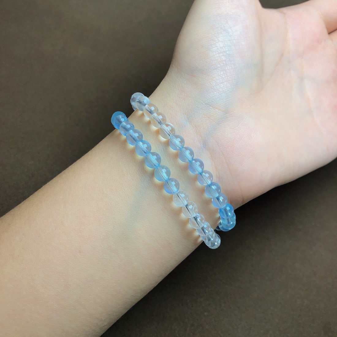 An Exquisite Crystal Aquamarine Bracelets - 6