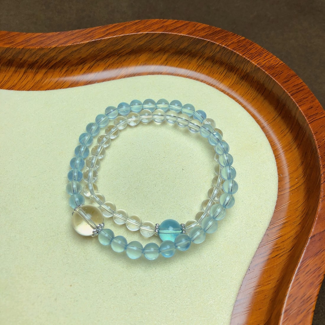 An Exquisite Crystal Aquamarine Bracelets - 7