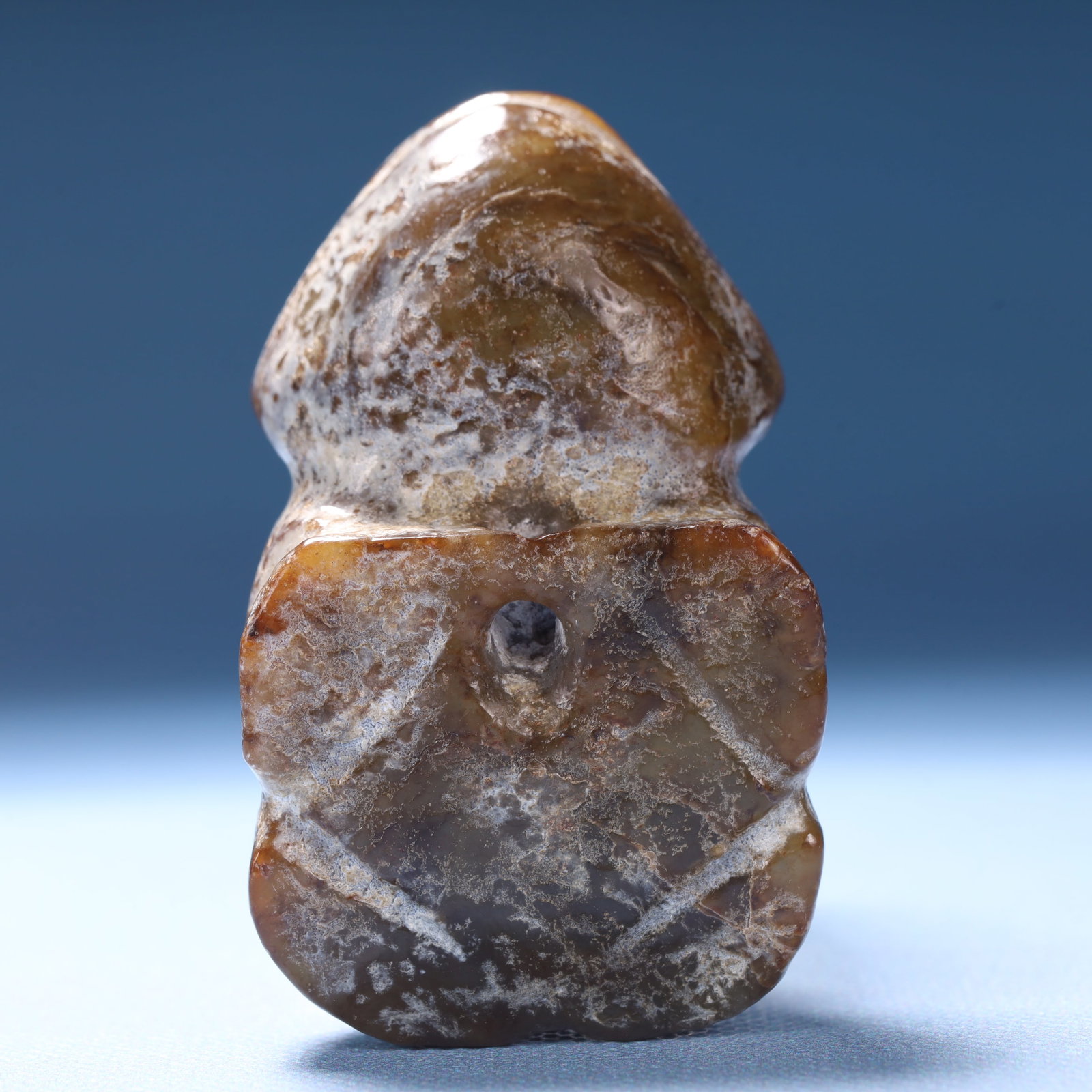 An Archaic Hongshan Culture Yellow Jade Frog Ornament - 7