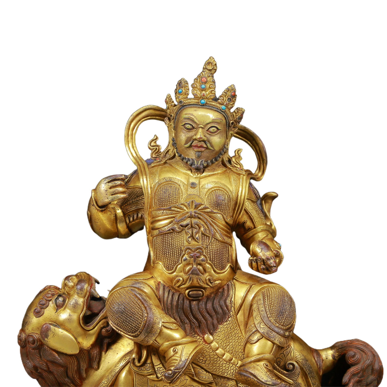 A solemn gilt bronze statue of the King of Treasures - 2