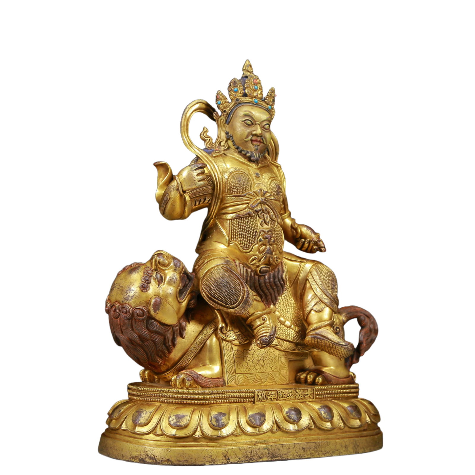 A solemn gilt bronze statue of the King of Treasures - 4