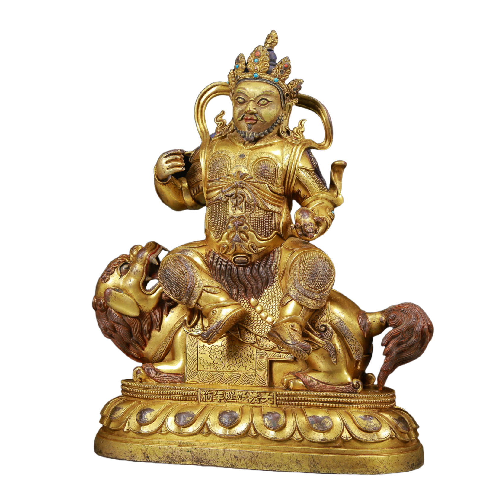 A solemn gilt bronze statue of the King of Treasures - 6
