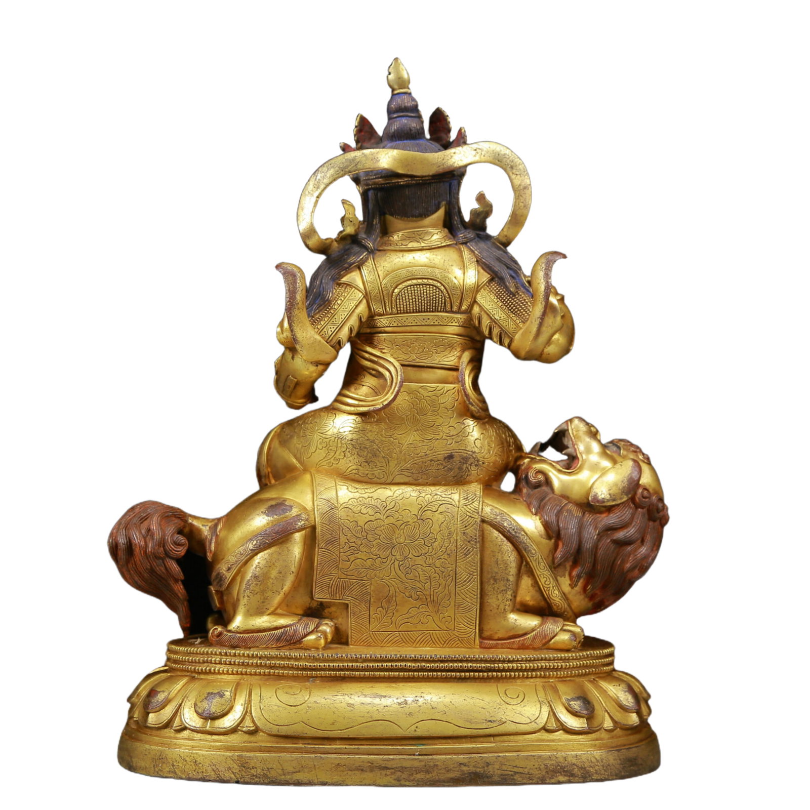 A solemn gilt bronze statue of the King of Treasures - 8