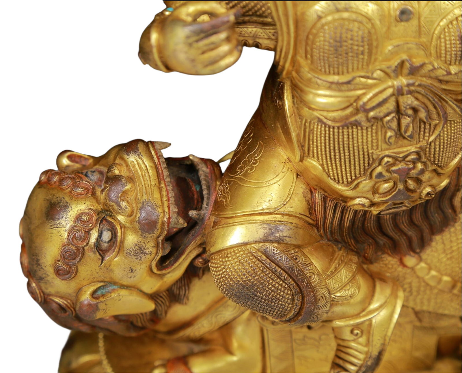 A solemn gilt bronze statue of the King of Treasures - 9