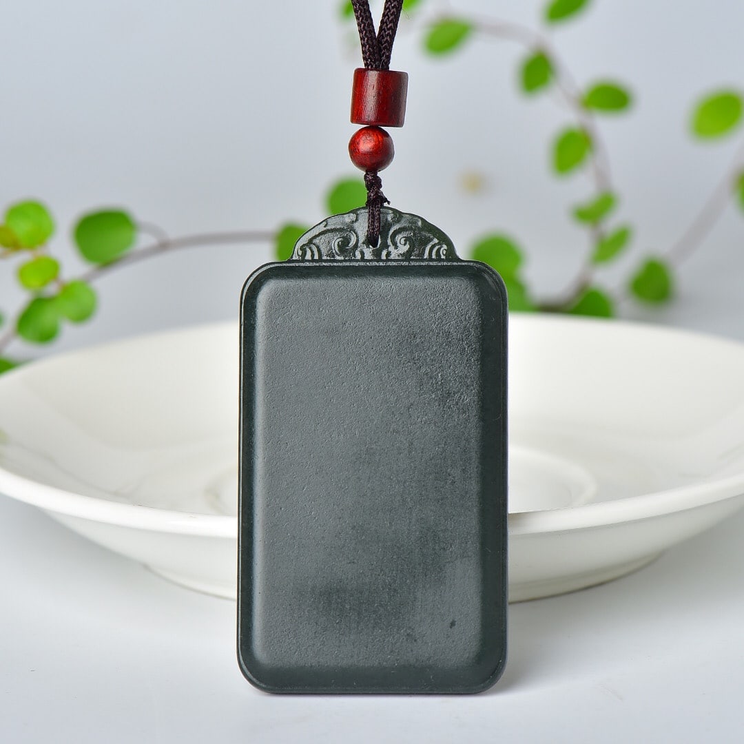 An Exquisite Sapphire Avalokitesvara Pattern Pendant - 4