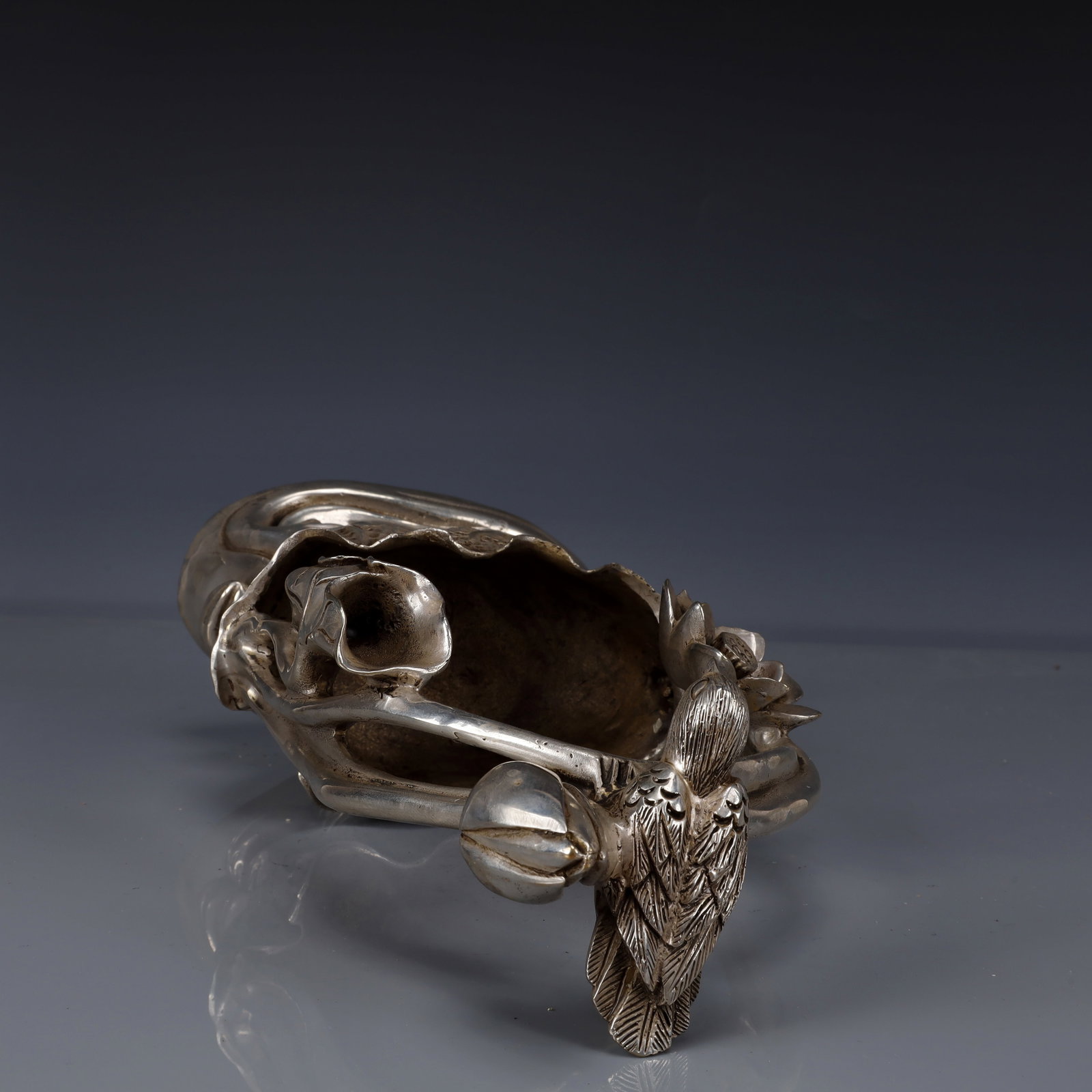 An Exquisite Silver-Plated Bronze Lotus Pattern Washer - 10