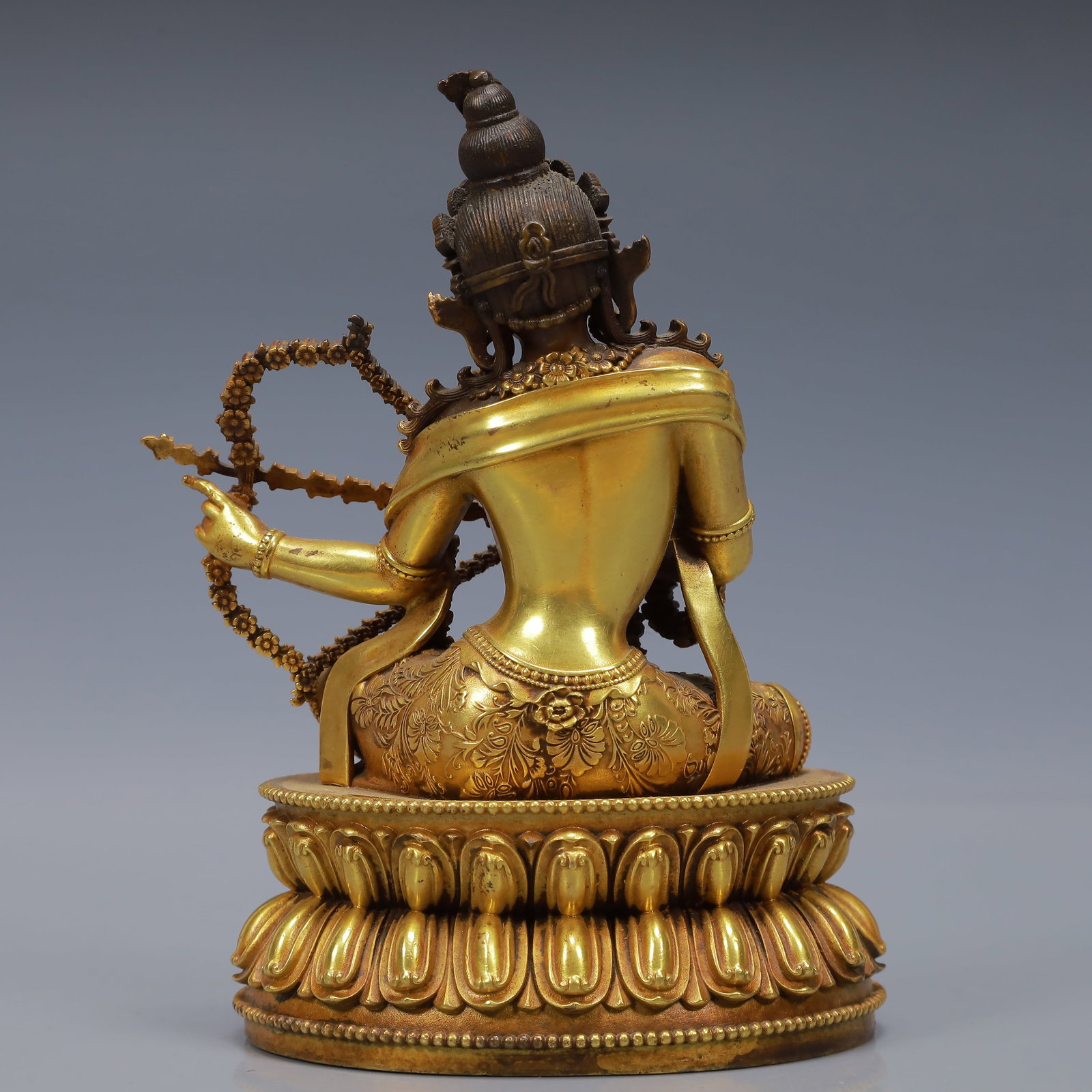 An Exquisite Gilt Bronze Statue of Gadgadasvara - 8