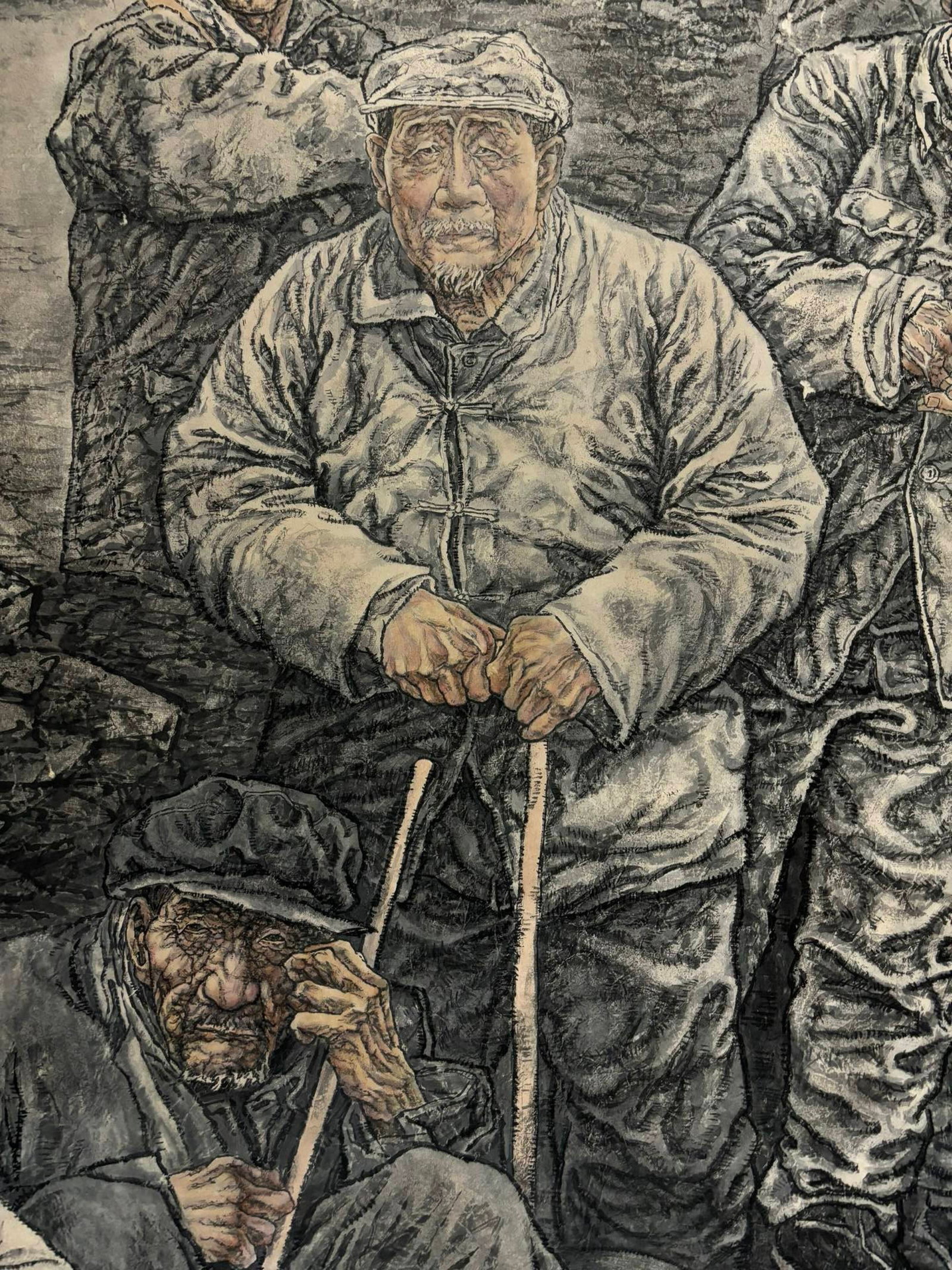 A Chinese Ink Painting of Figure on Paper,Liu Wenxi - 4
