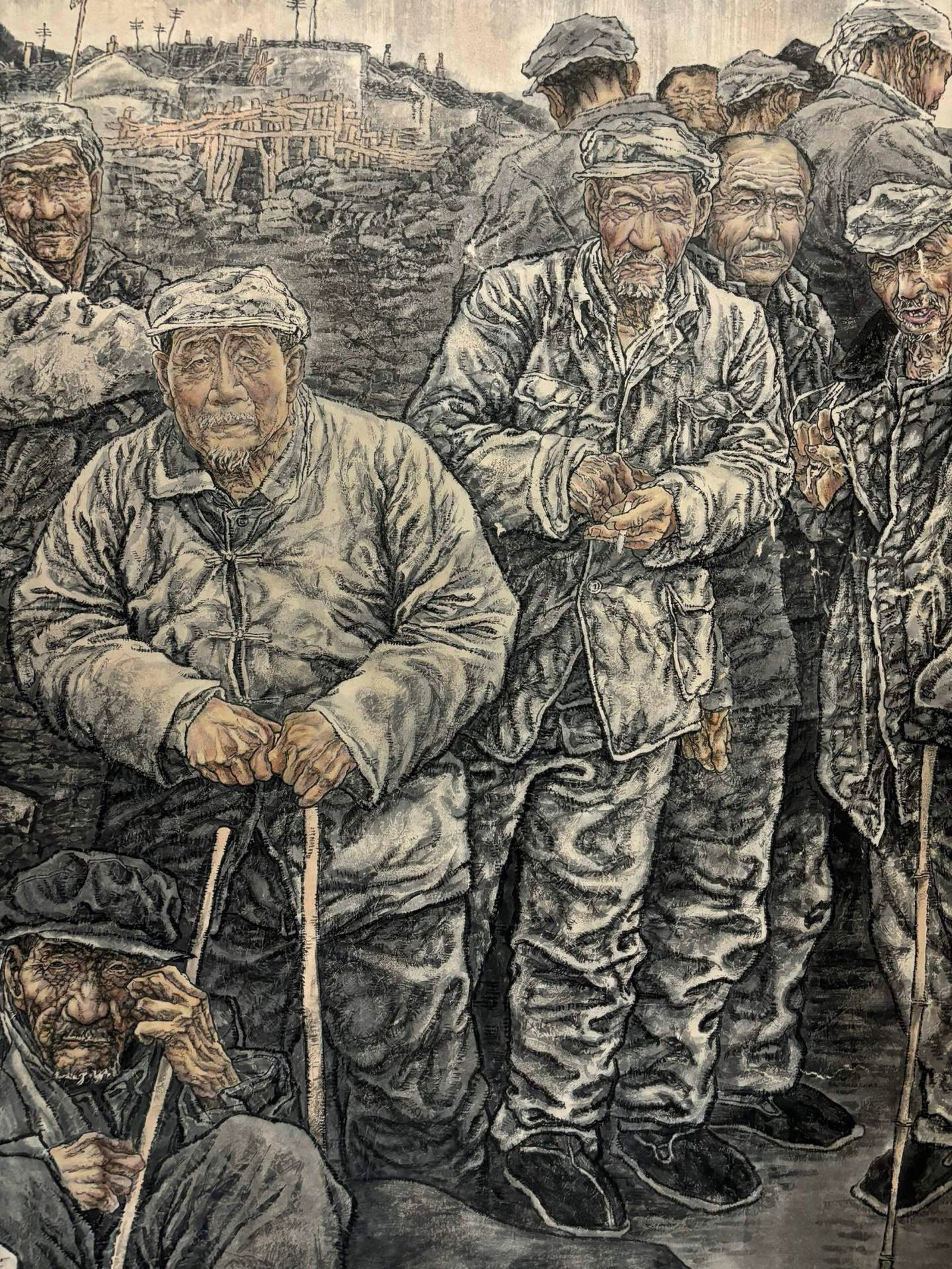 A Chinese Ink Painting of Figure on Paper,Liu Wenxi - 5